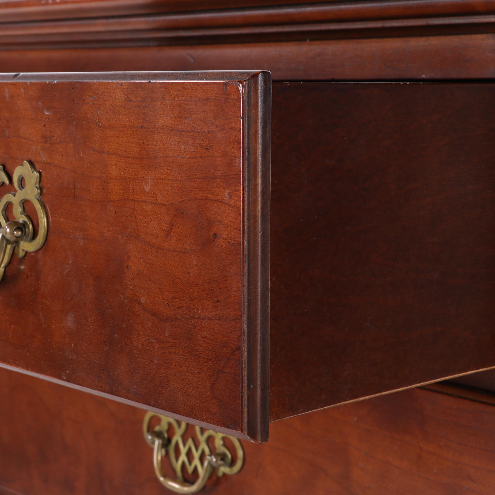 Wright Table Company Chippendale Style Cherrywood Nine-Drawer Chest