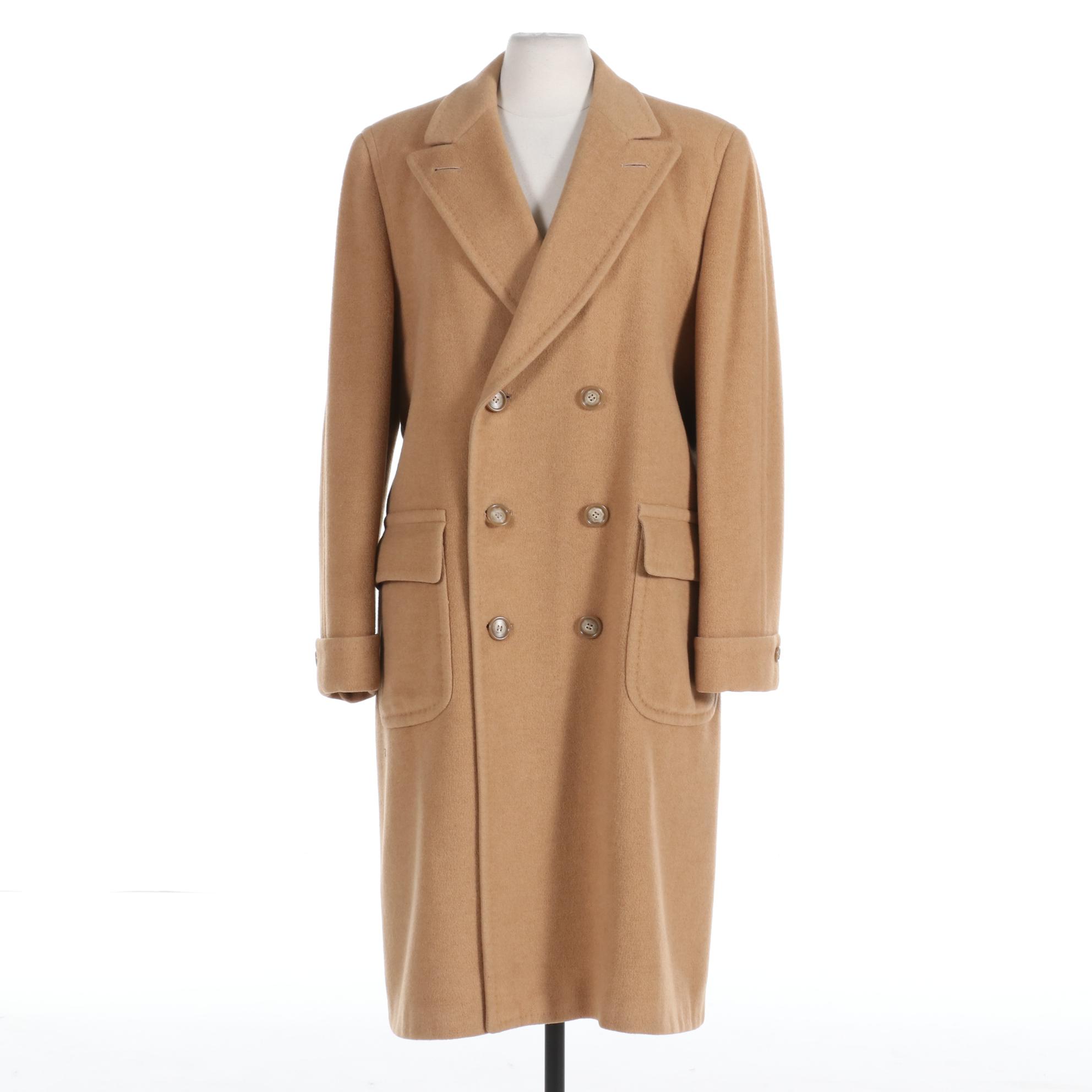 Men's Gary McDonald for The Union Camel Hair and Wool Double-Breasted Overcoat
