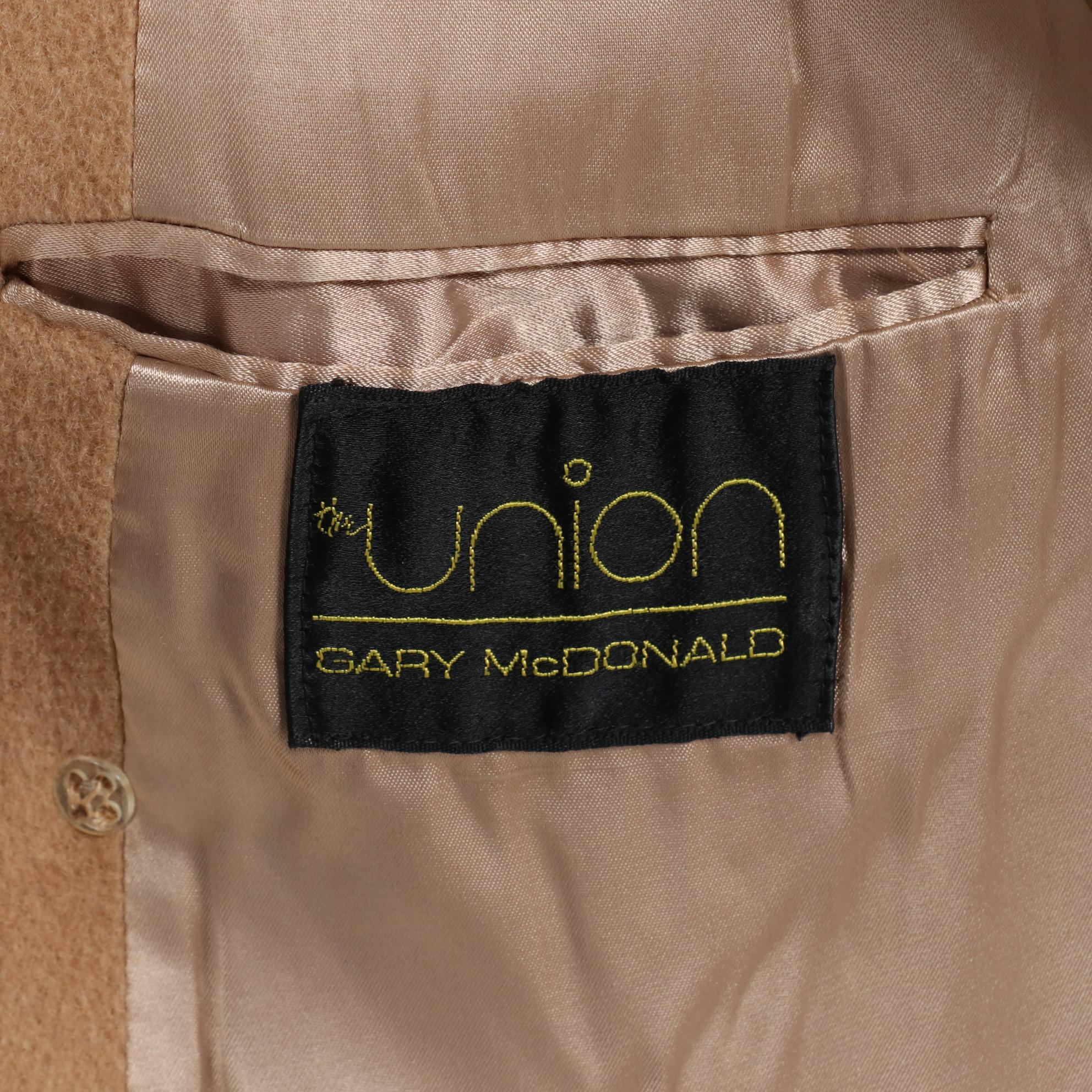 Men's Gary McDonald for The Union Camel Hair and Wool Double-Breasted Overcoat