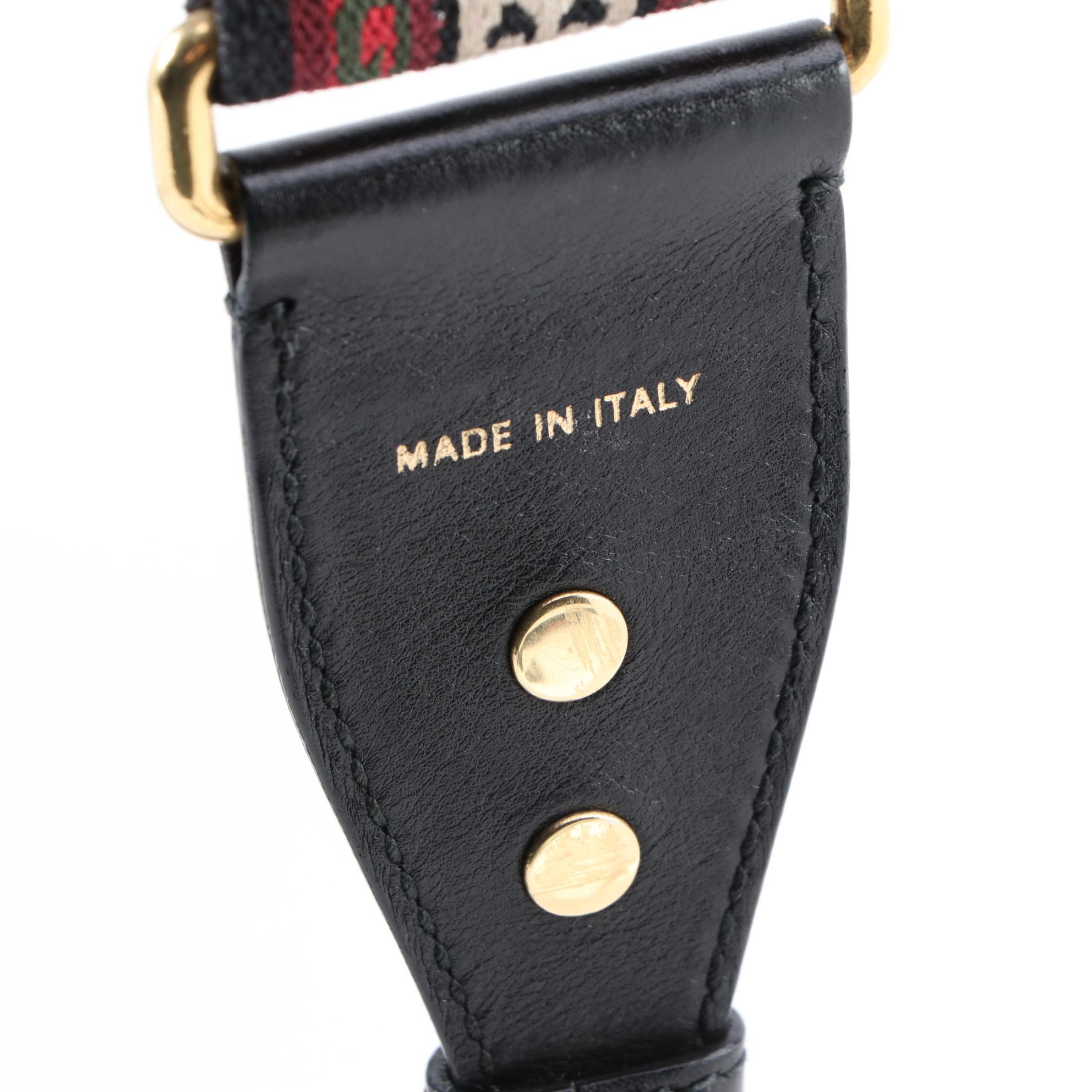 Christian Dior Addict Black Cannage Quilted Leather Bag with Bohemian Strap