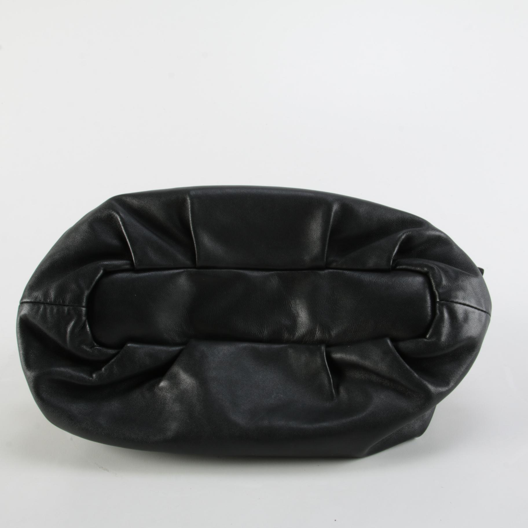 Prada Lux Chain Strap Black Leather Hobo Bag