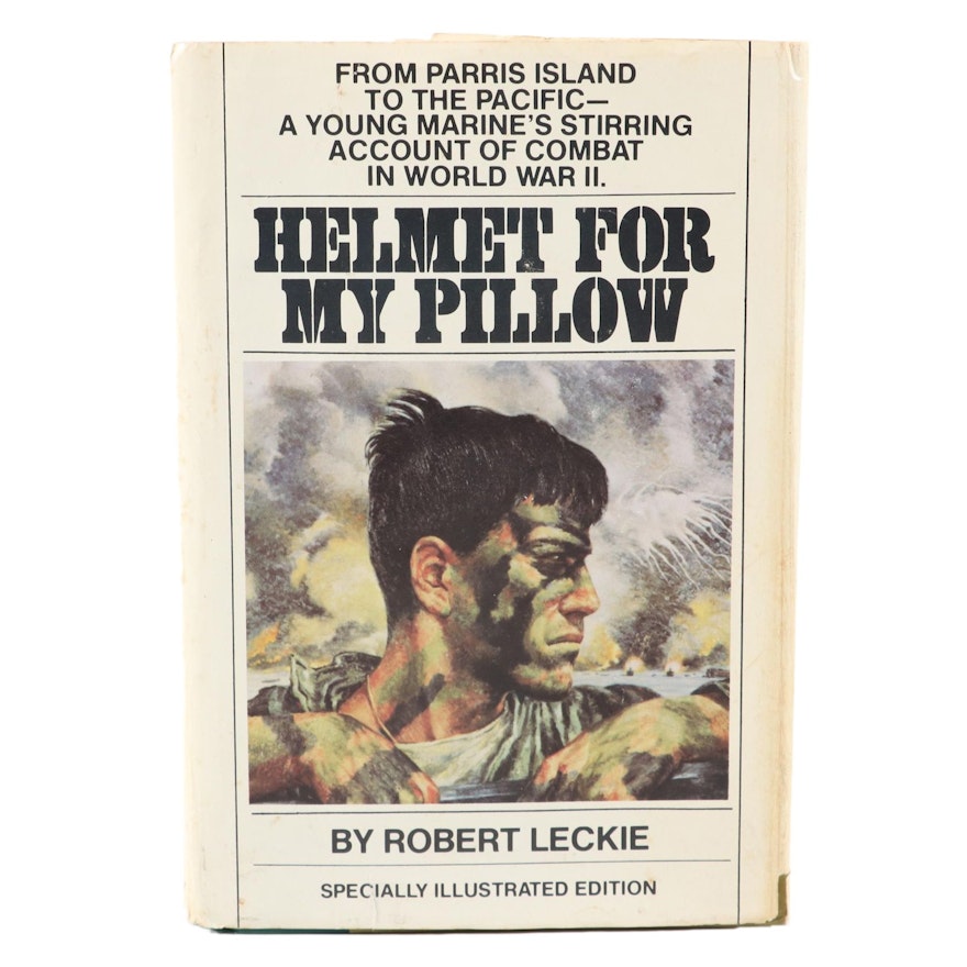 Signed Bantam Illustrated Edition "Helmet for my Pillow" by Robert Leckie, 1979