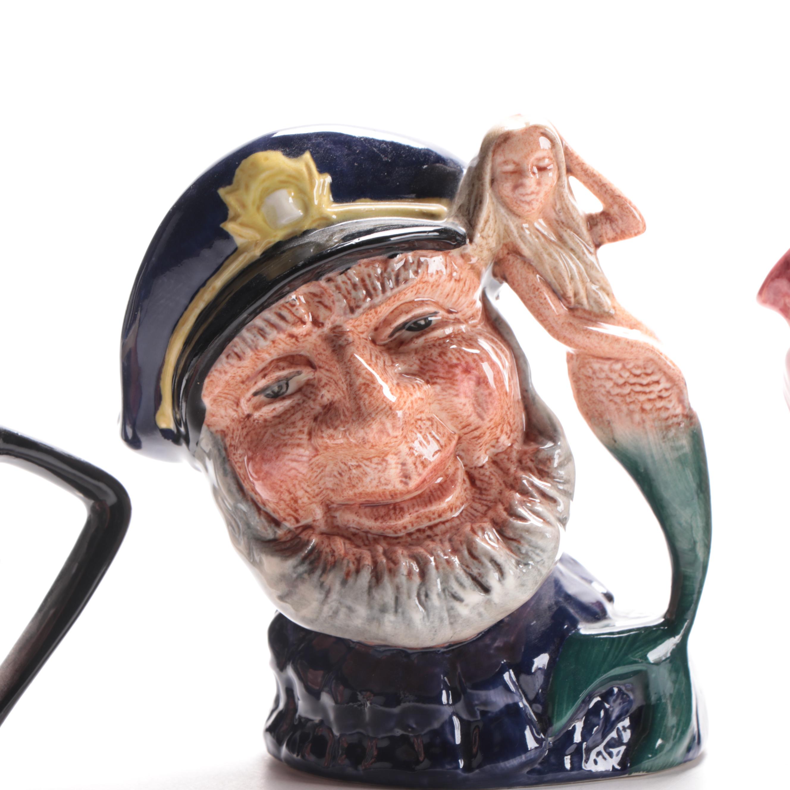 Royal Doulton Character Toby Jugs Including "Old Salt,' and More, 1950s-1960s