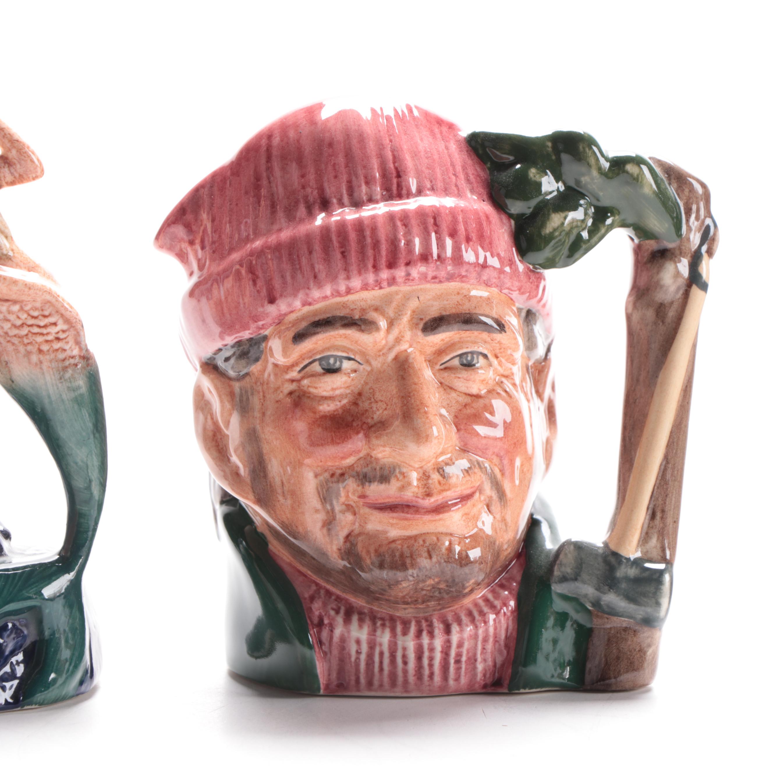 Royal Doulton Character Toby Jugs Including "Old Salt,' and More, 1950s-1960s
