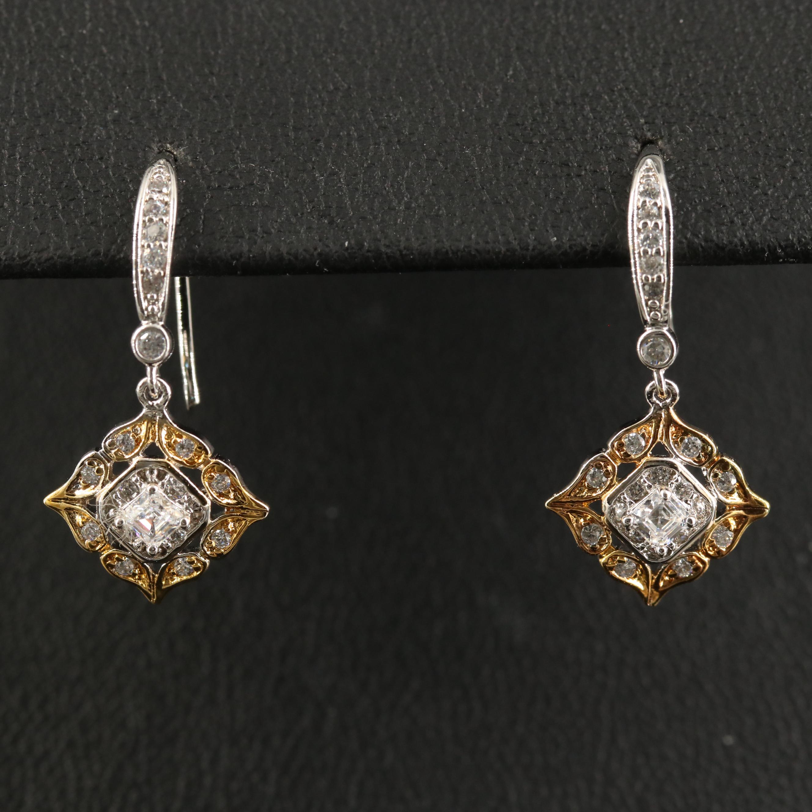 Sterling Cubic Zirconia Dangle Earrings
