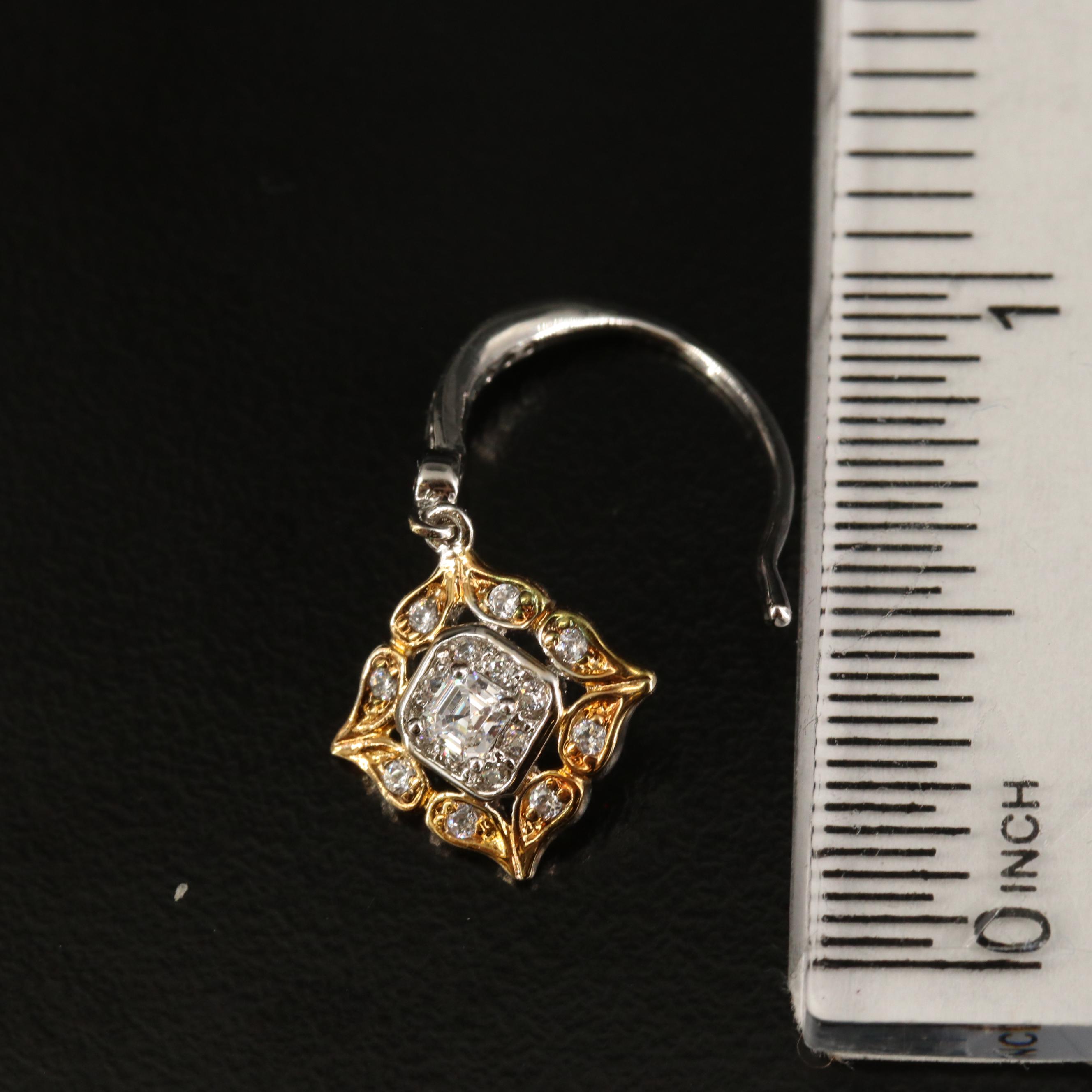 Sterling Cubic Zirconia Dangle Earrings