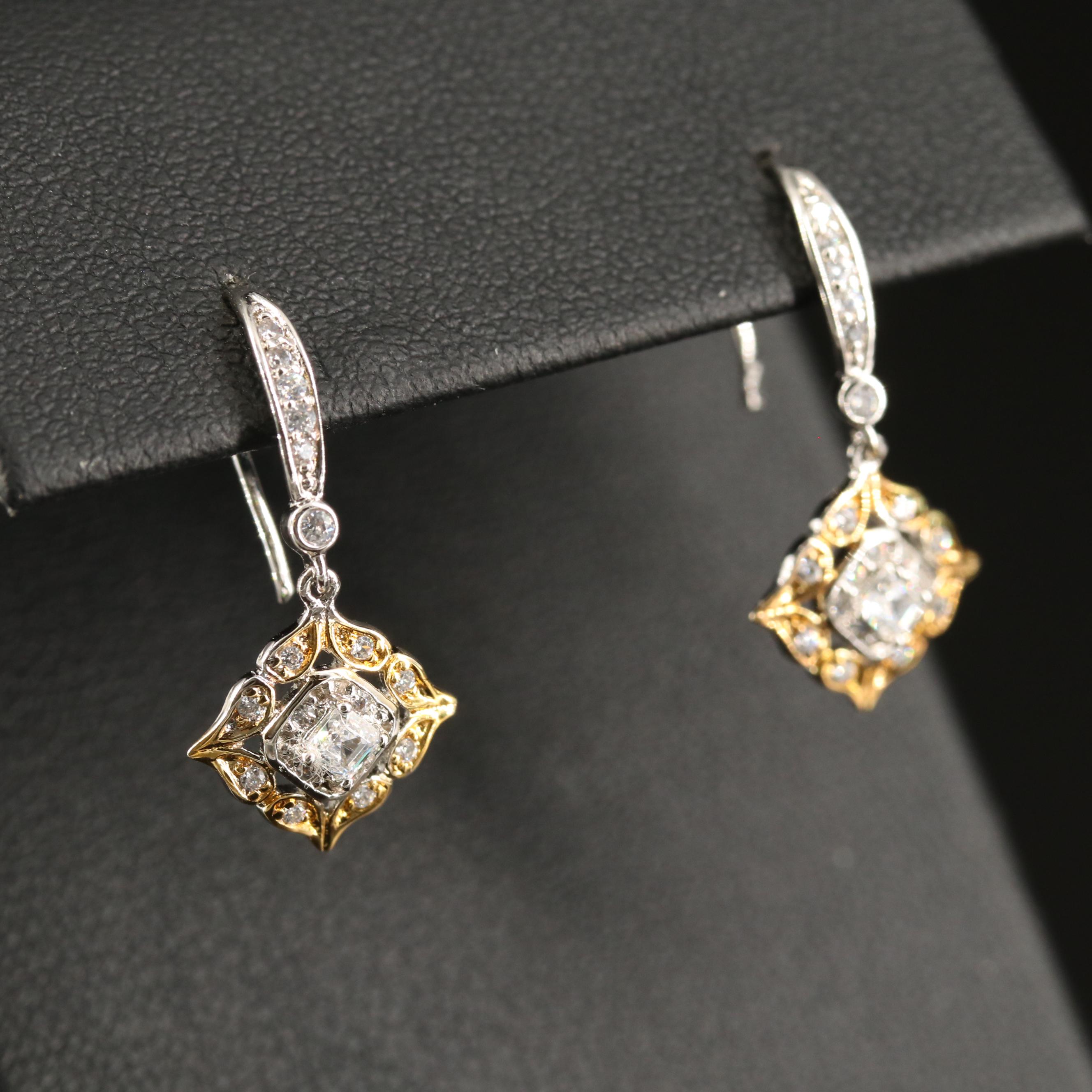 Sterling Cubic Zirconia Dangle Earrings