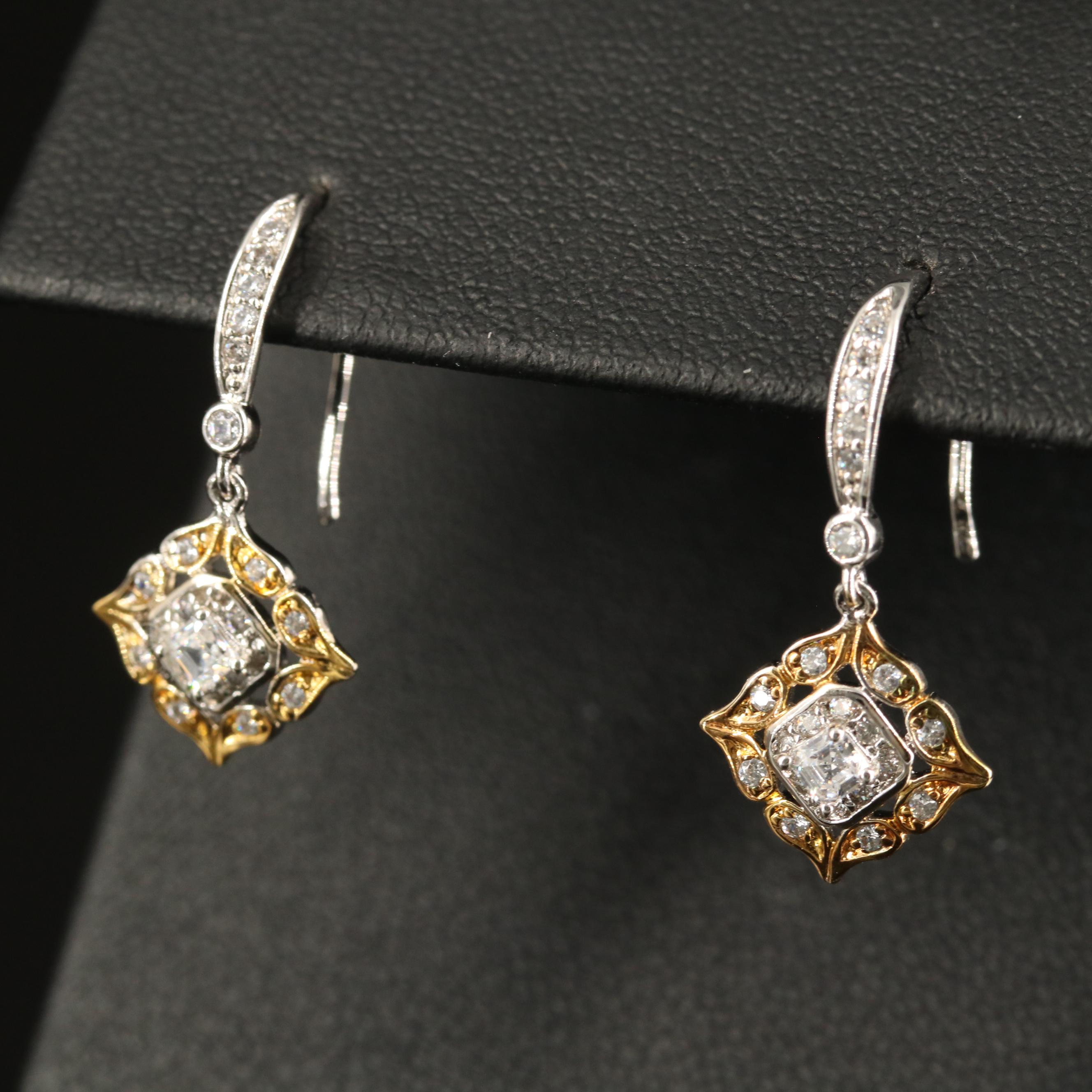 Sterling Cubic Zirconia Dangle Earrings