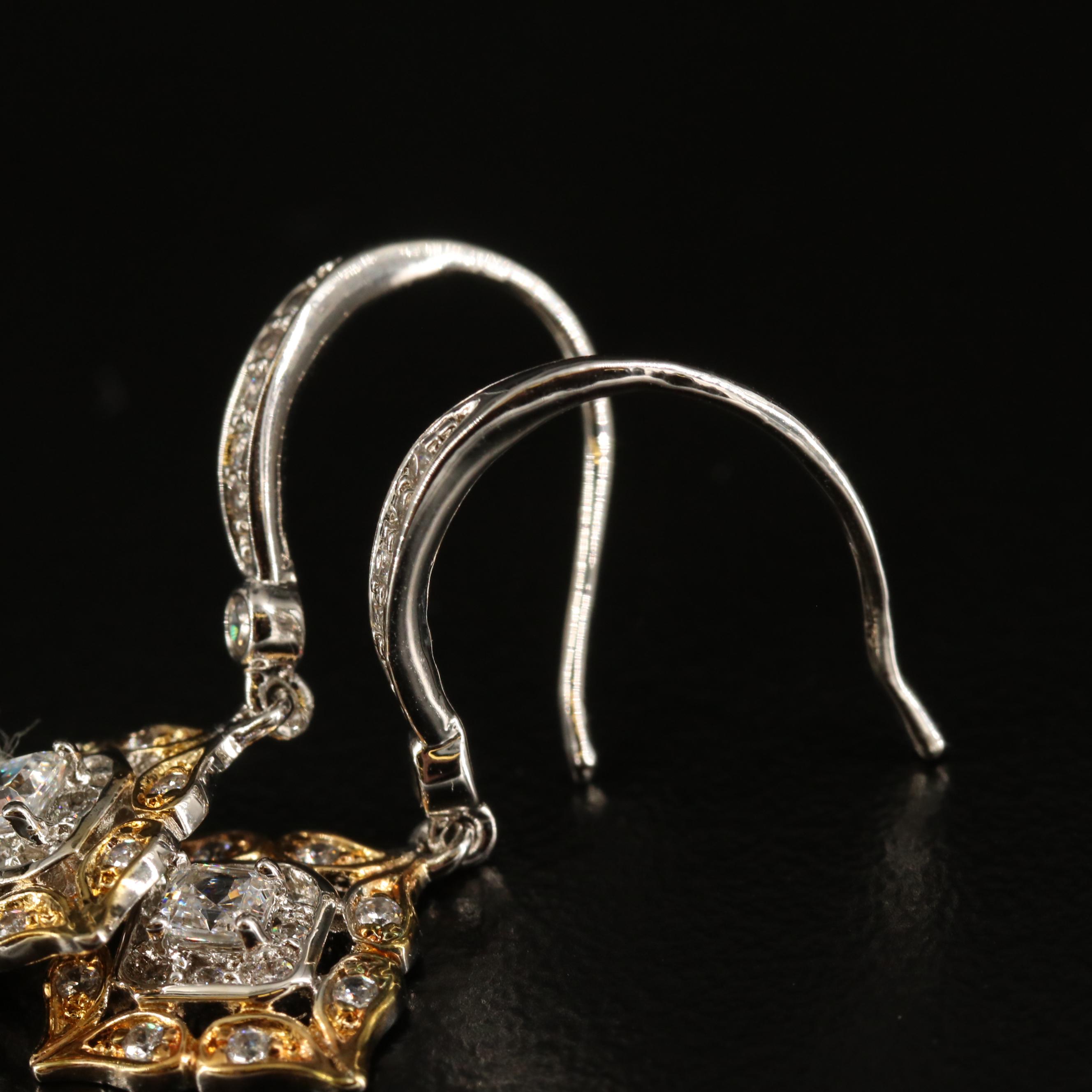 Sterling Cubic Zirconia Dangle Earrings