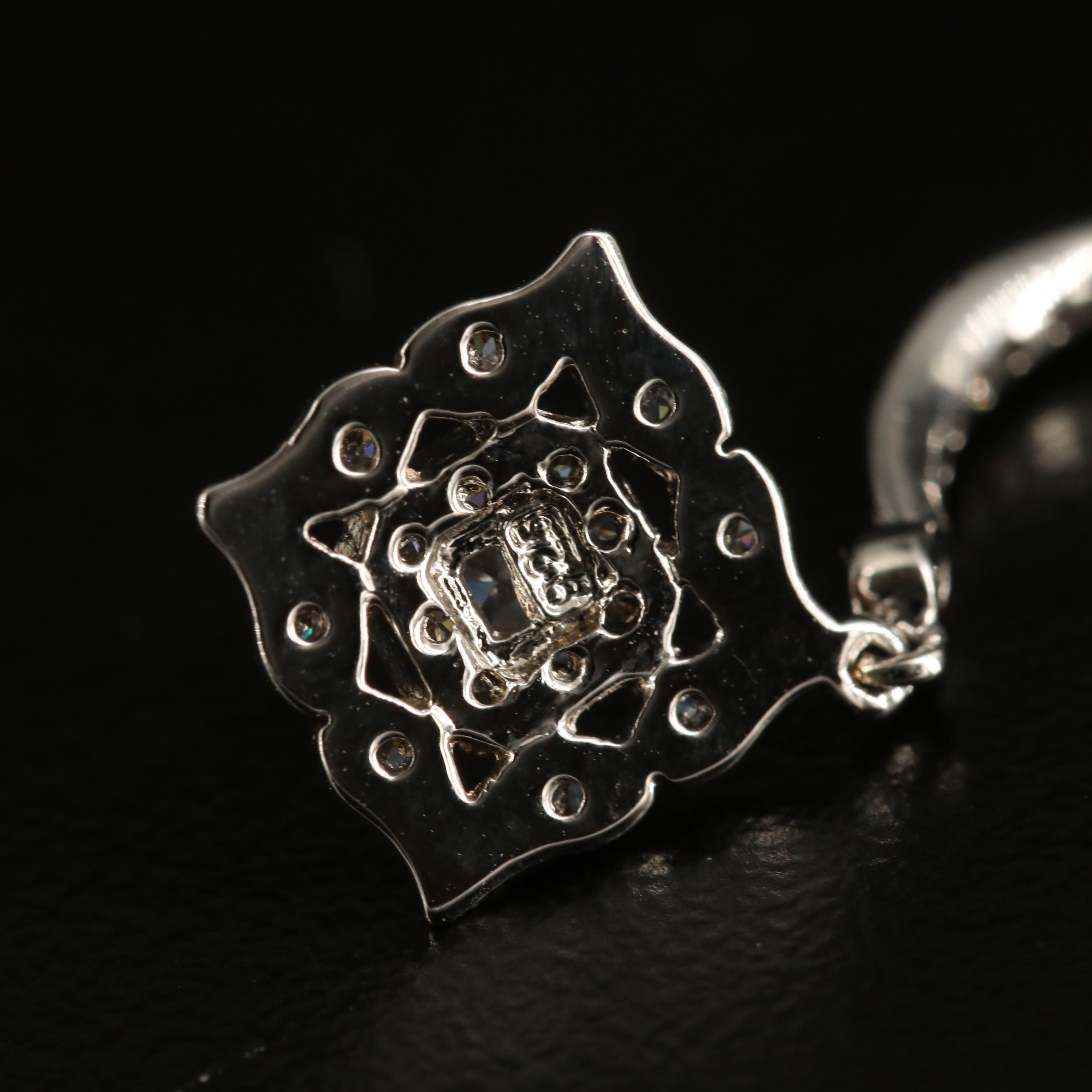 Sterling Cubic Zirconia Dangle Earrings