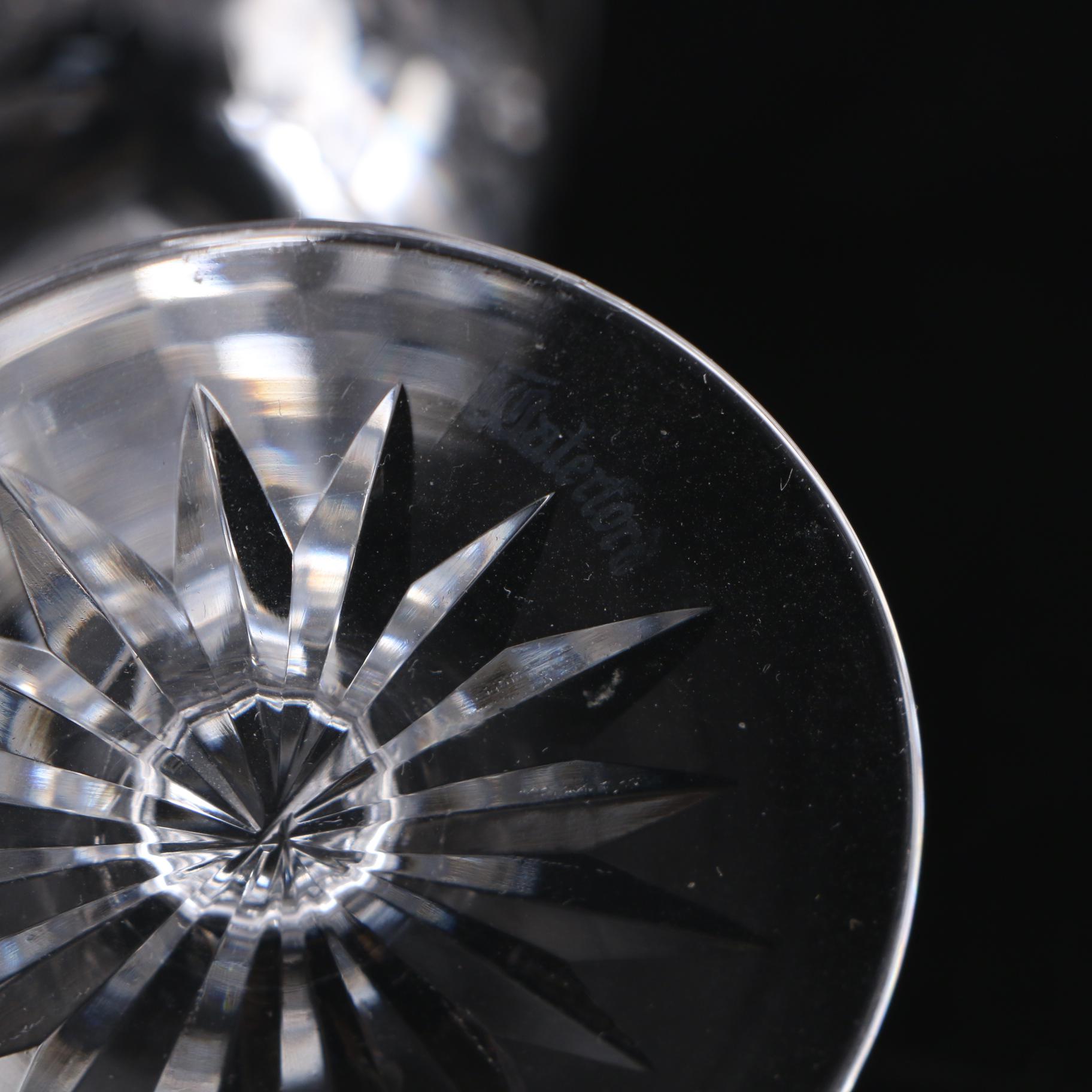 Waterford Crystal "Lismore" Claret Wine Glasses, Mid/Late 20th Century