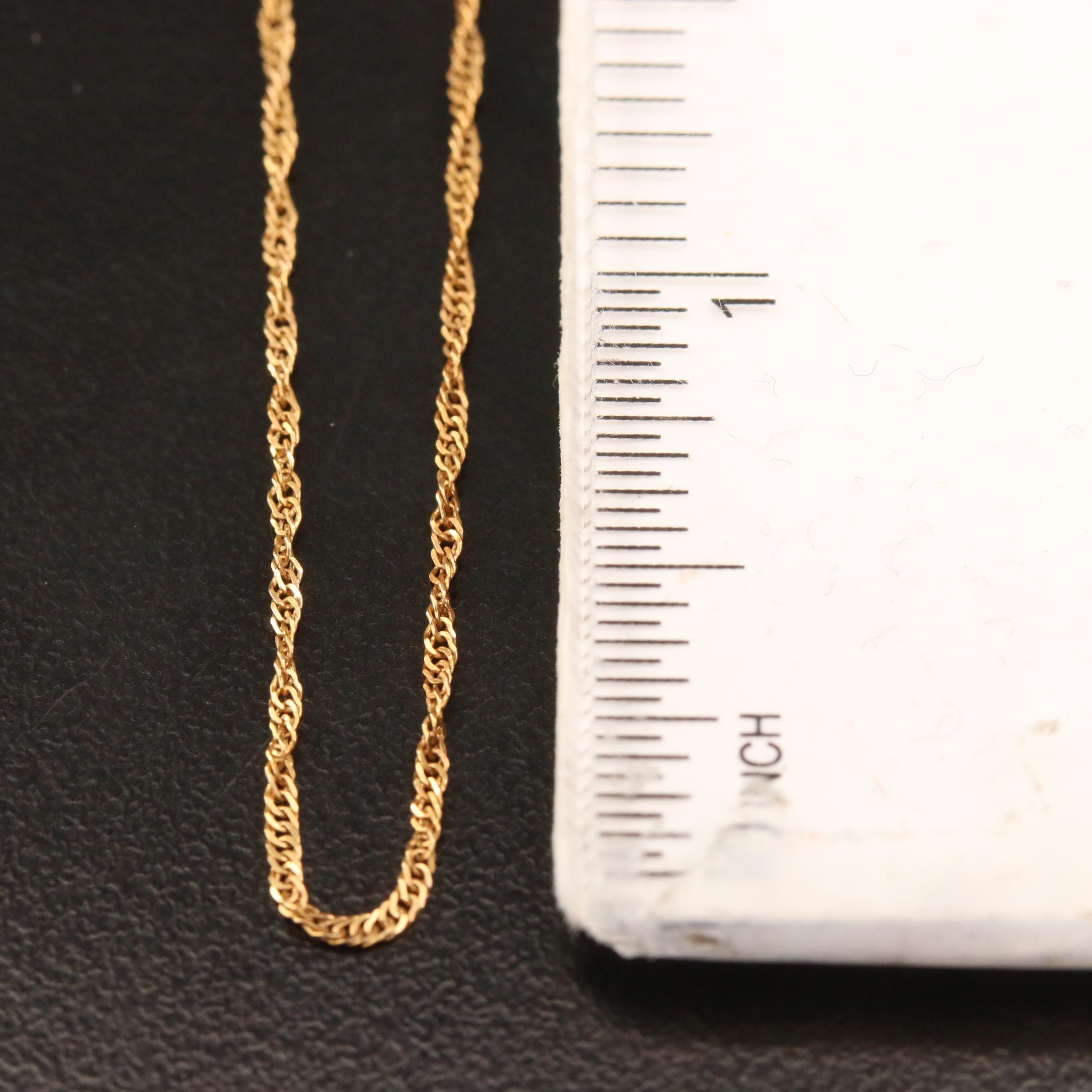 14K Singapore Chain Necklace