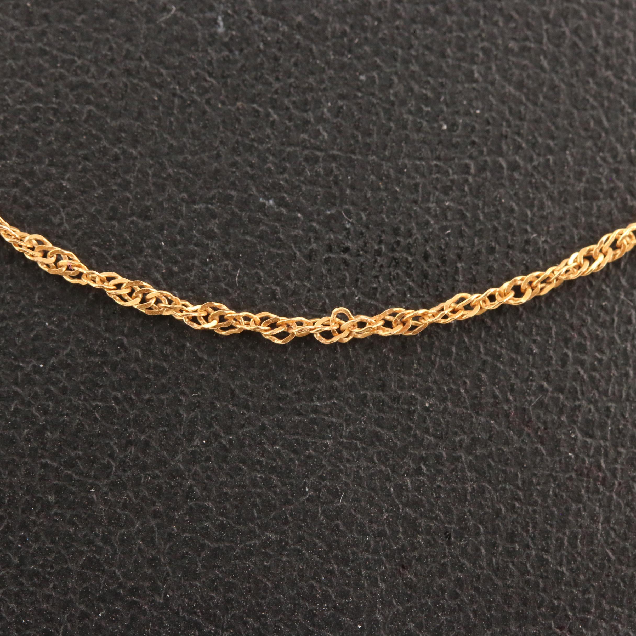14K Singapore Chain Necklace
