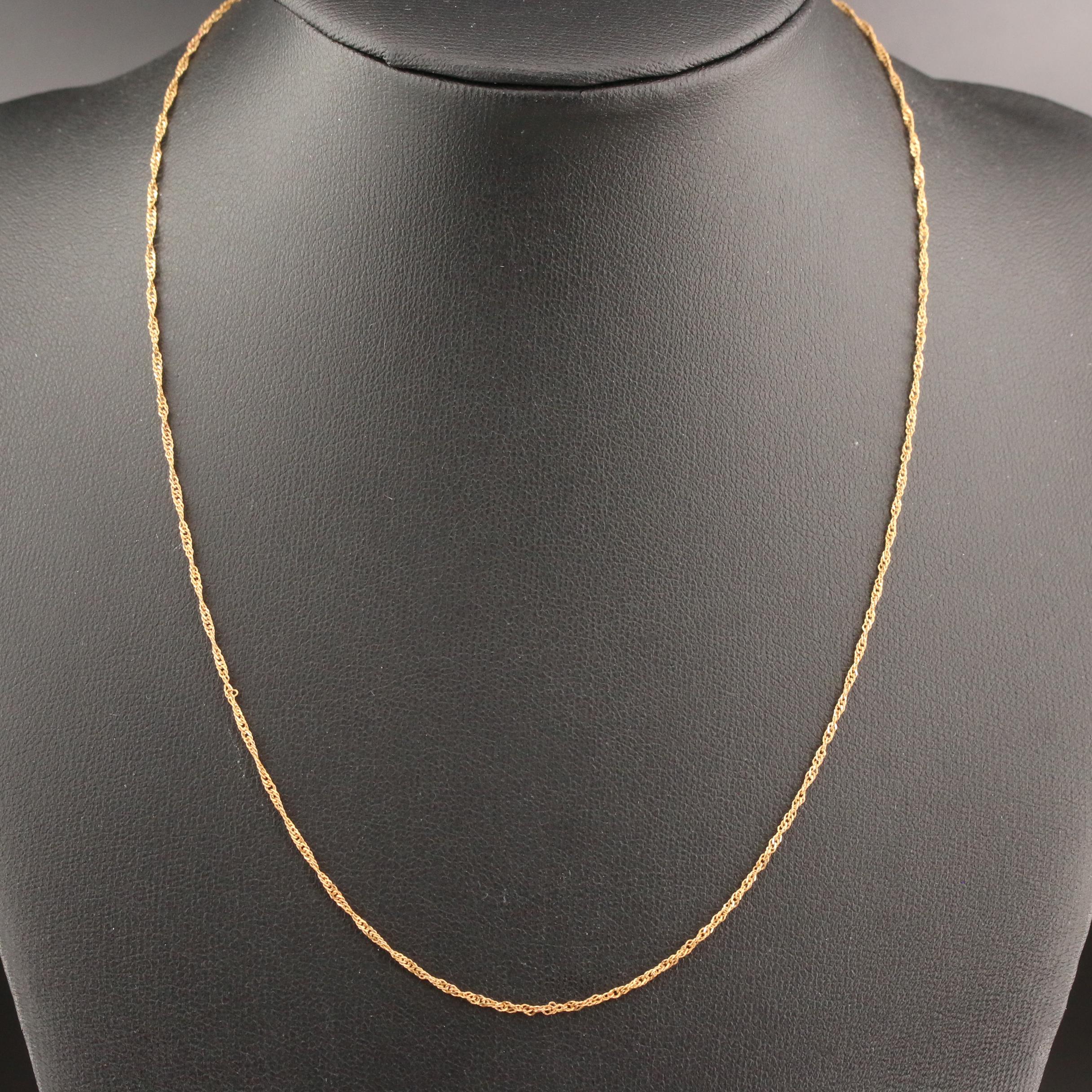 14K Singapore Chain Necklace
