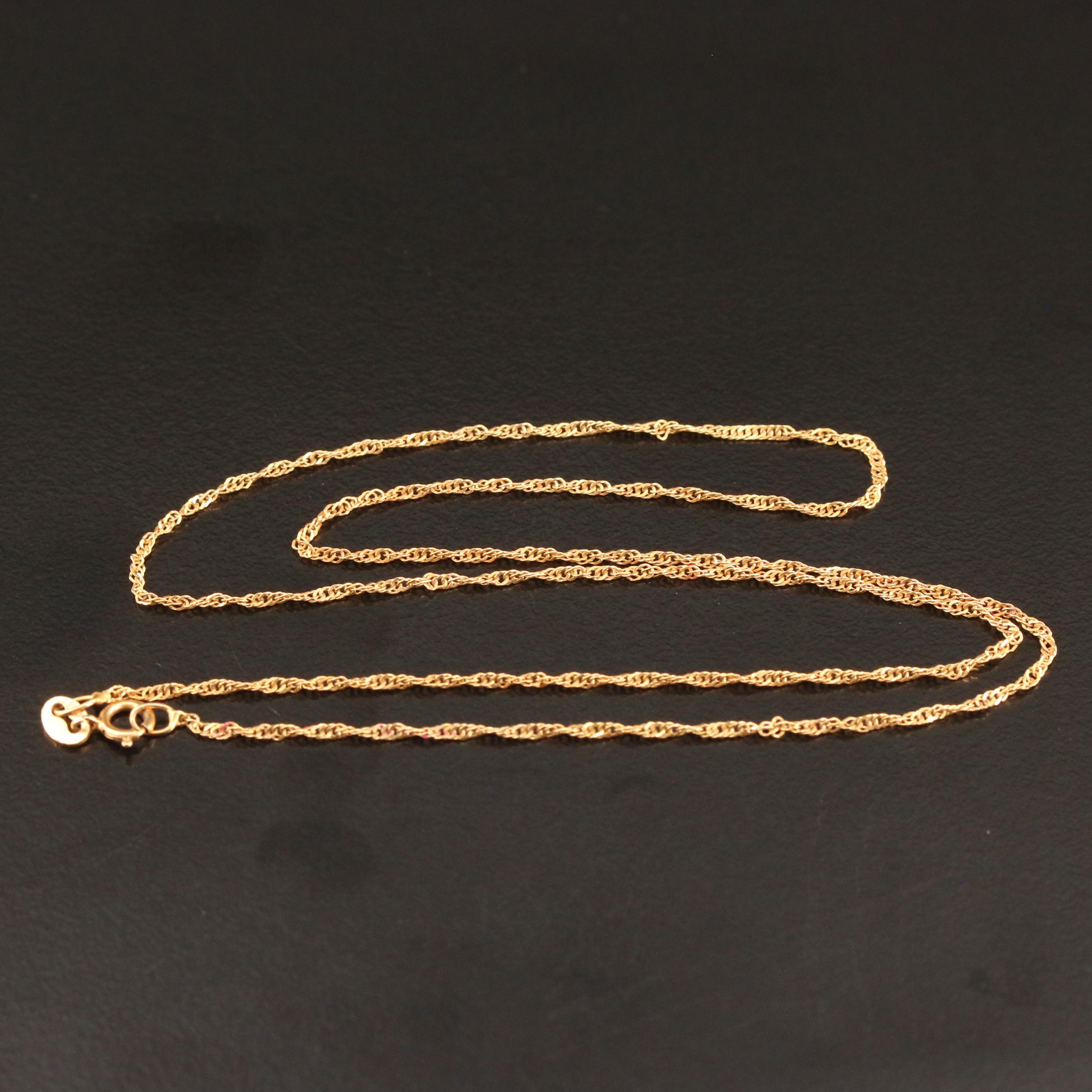 14K Singapore Chain Necklace