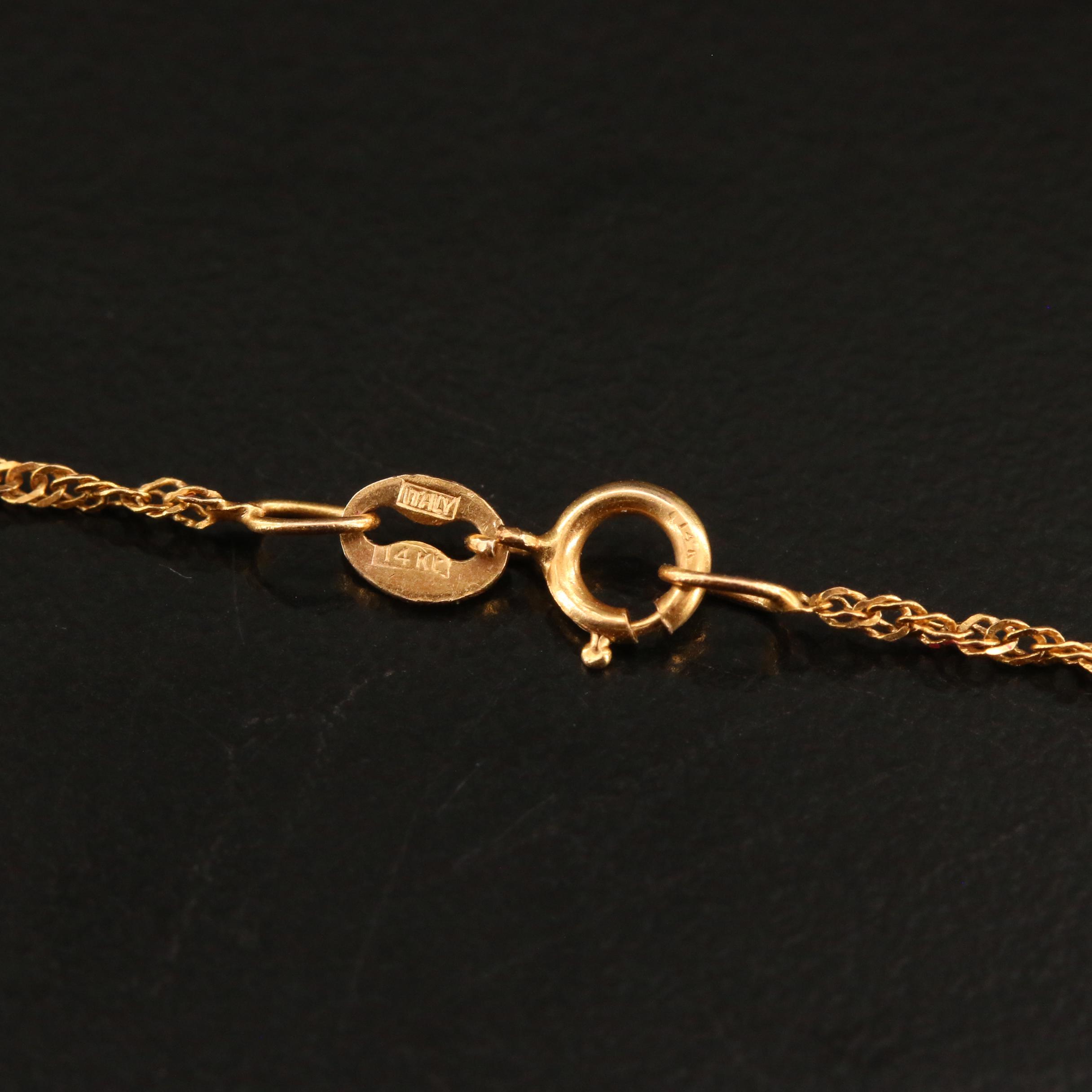 14K Singapore Chain Necklace