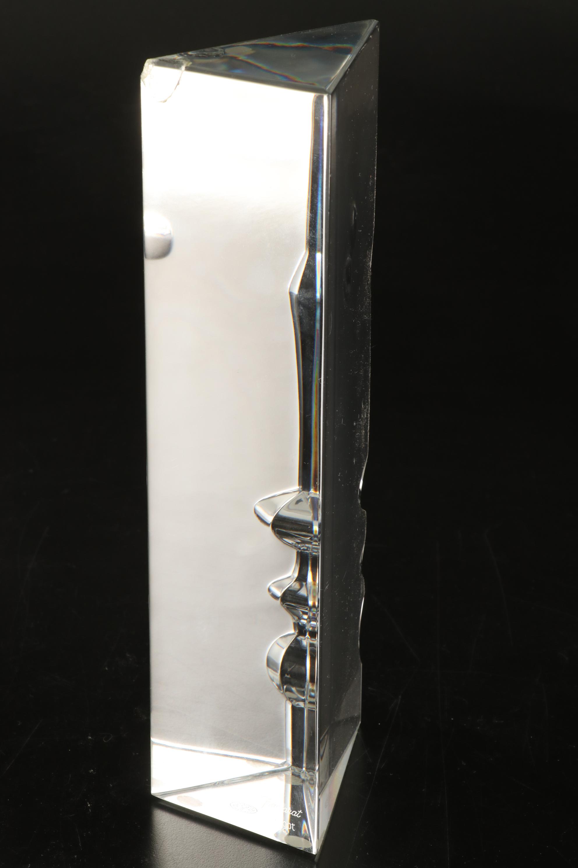 Richard Rigot for Baccarat Crystal "Encounter" Sculpture, Mid-Late 20th Century