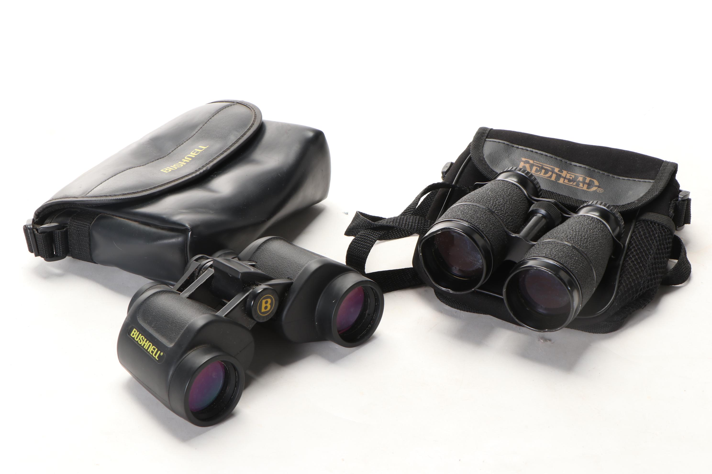 Bushnell, Fujinon, Kalimar, Redhead, and Other Binoculars, Mid to Late 20th C