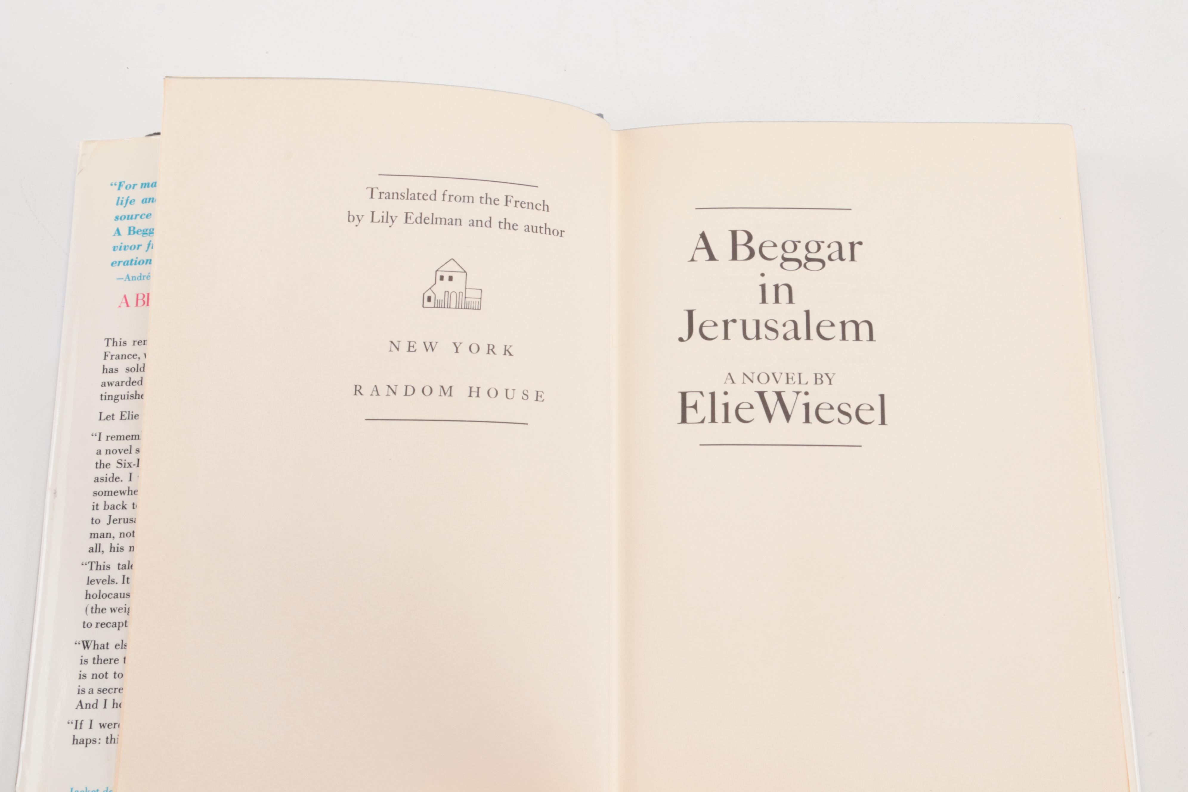 Elie Wiesel Books, Included Signed "Five Biblical Portraits"