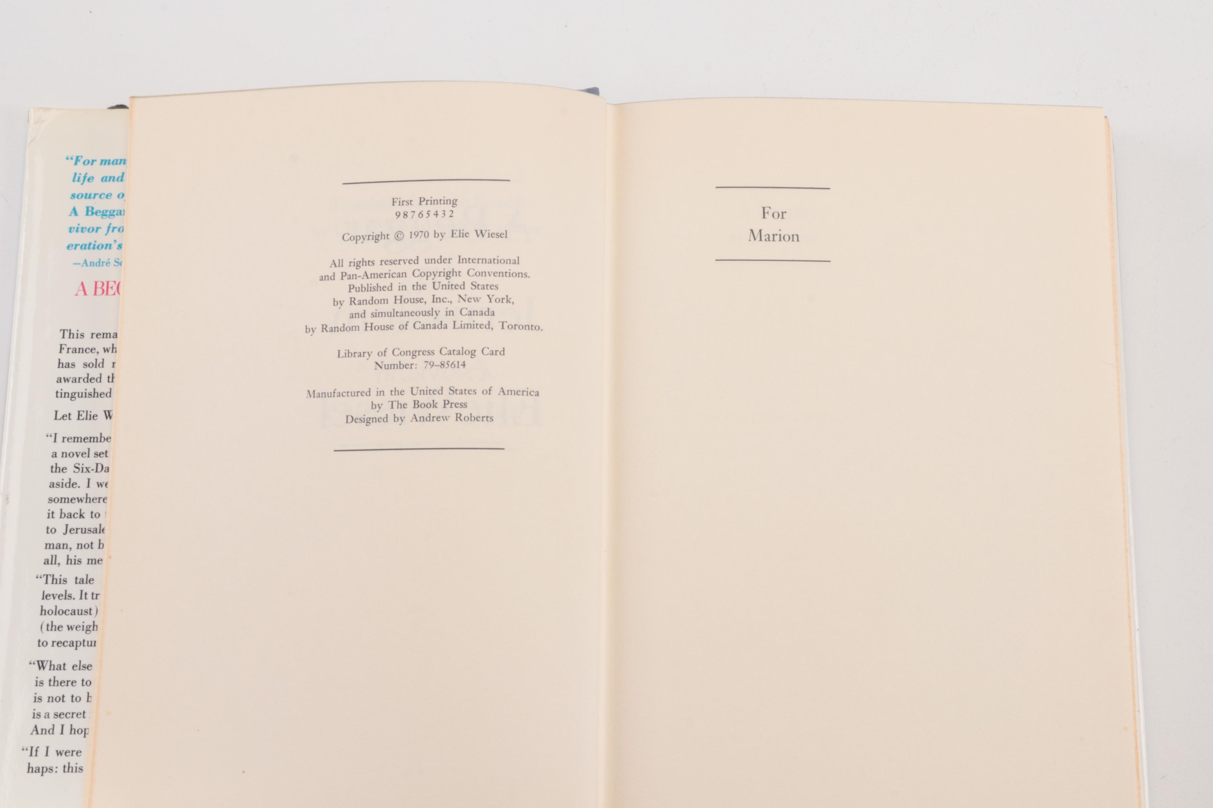 Elie Wiesel Books, Included Signed "Five Biblical Portraits"