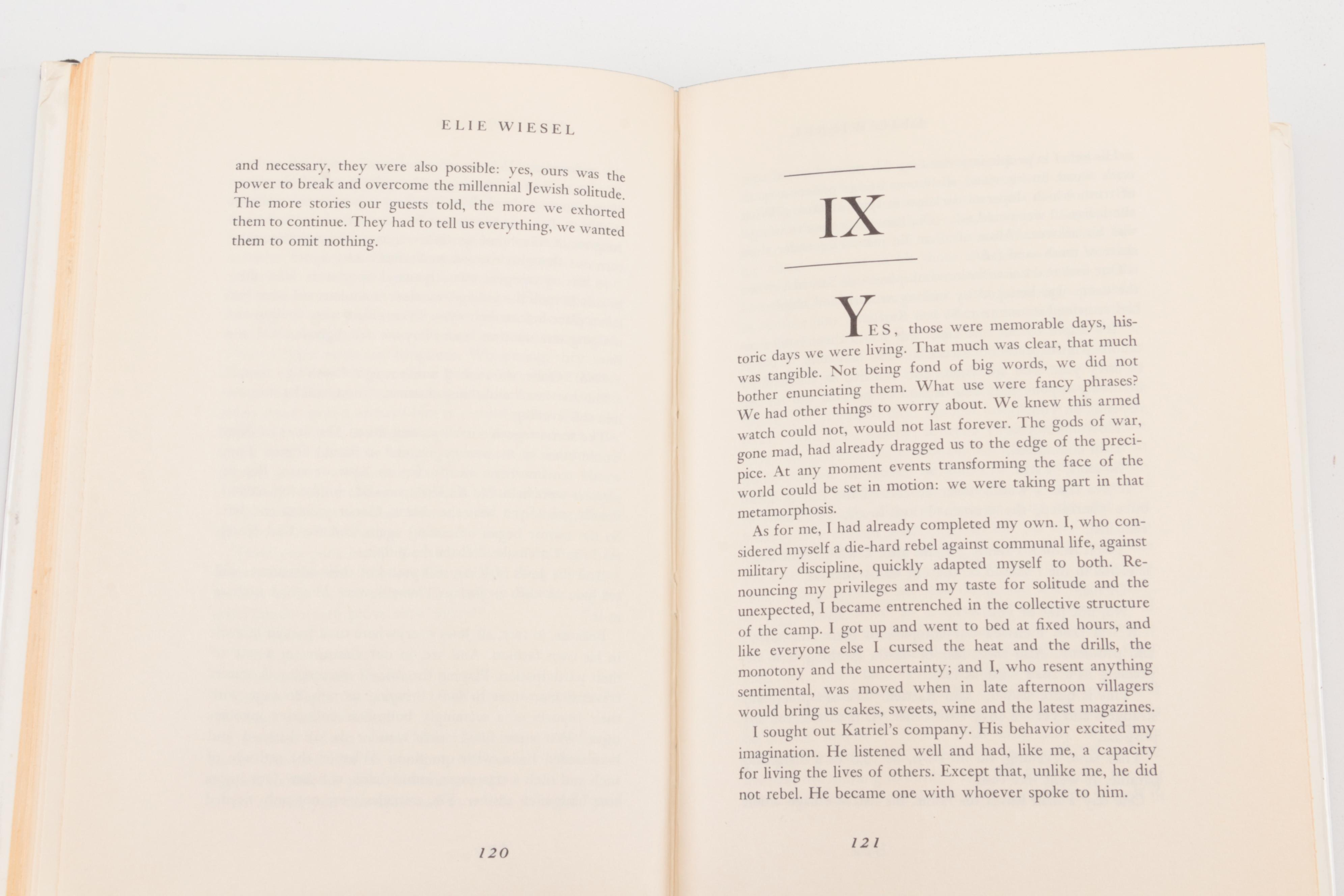 Elie Wiesel Books, Included Signed "Five Biblical Portraits"