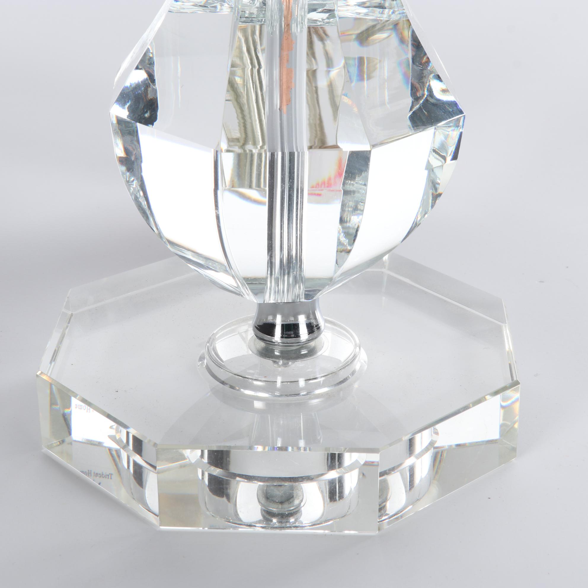 Pair of Trident Home Contemporary Glass Base Table Lamps