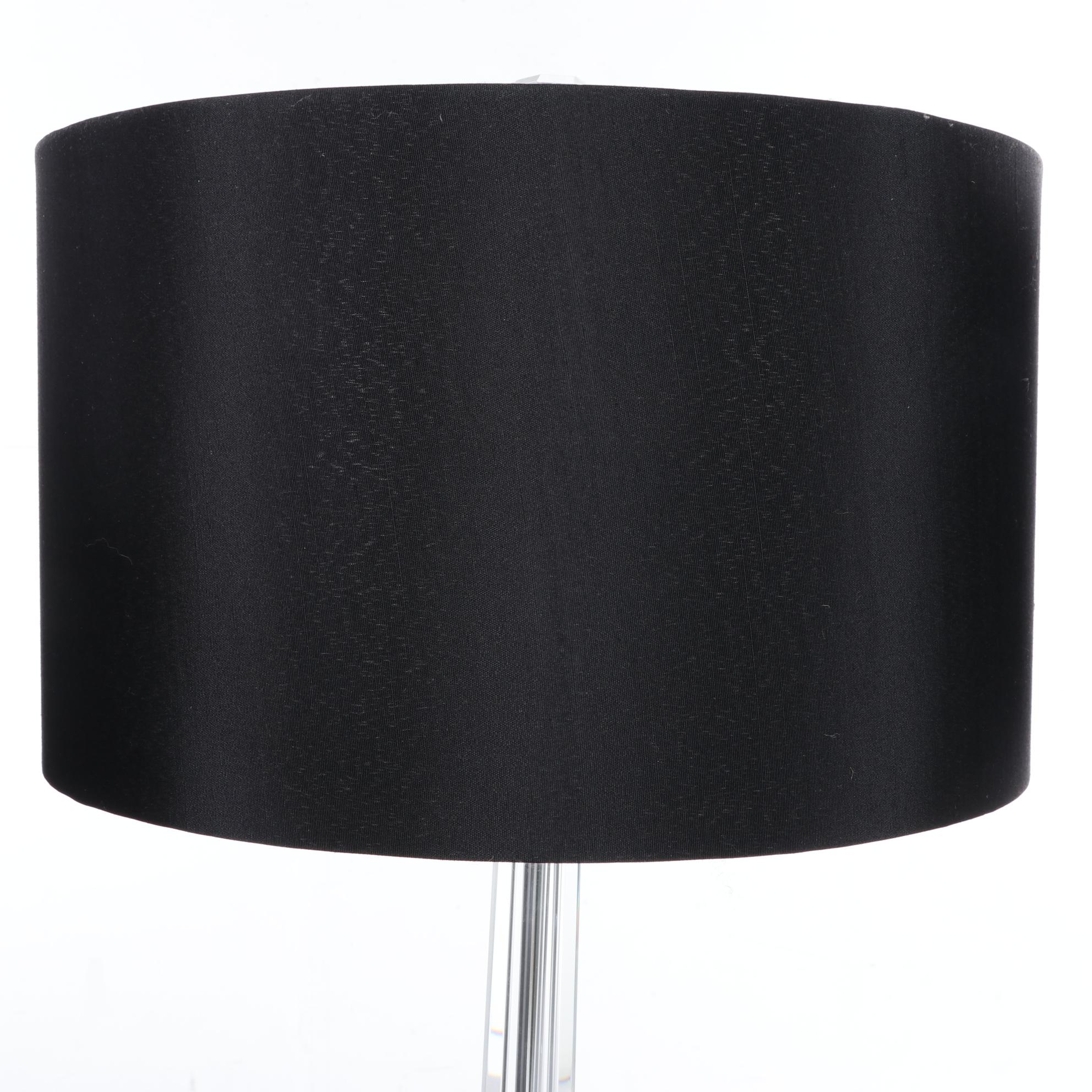 Pair of Trident Home Contemporary Glass Base Table Lamps