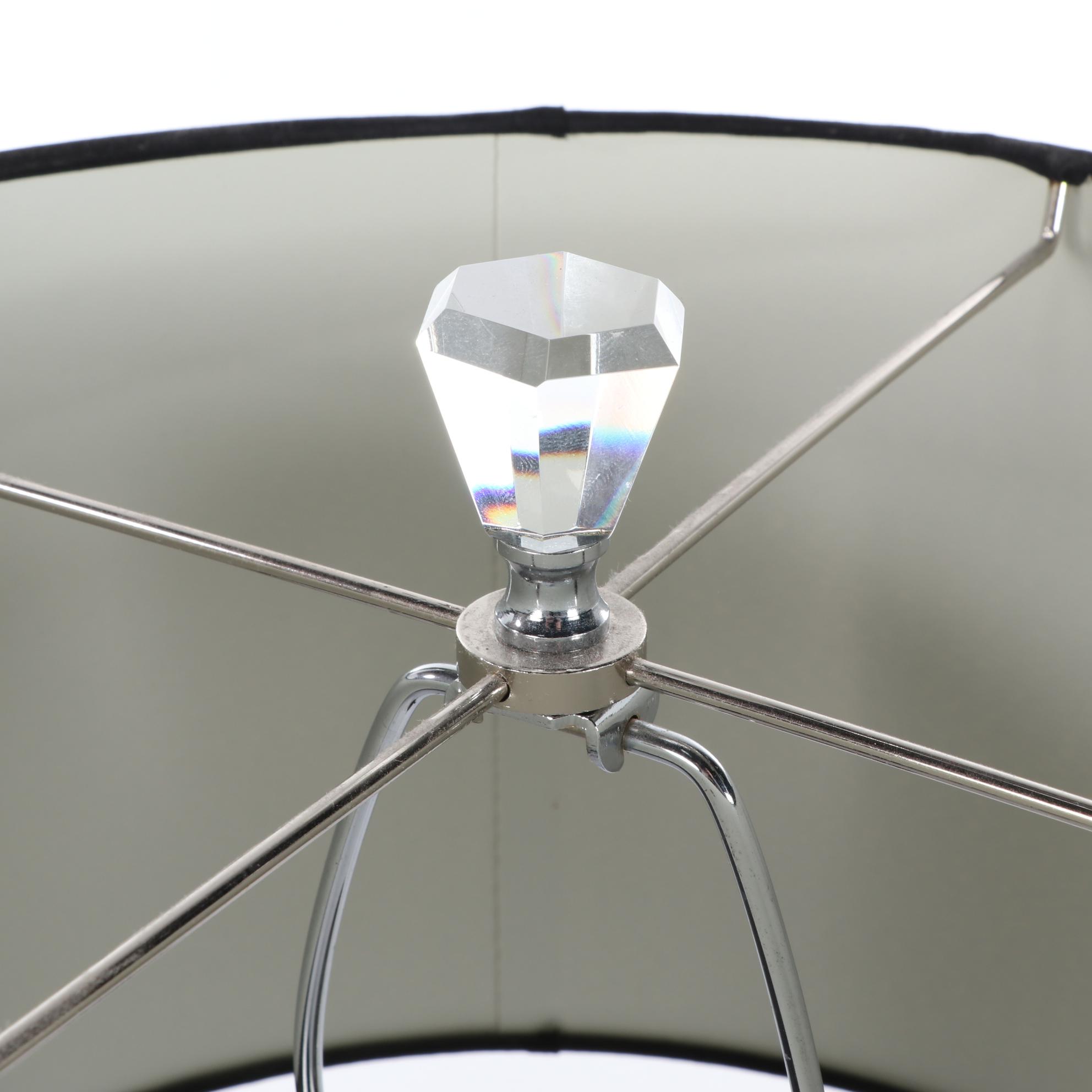 Pair of Trident Home Contemporary Glass Base Table Lamps