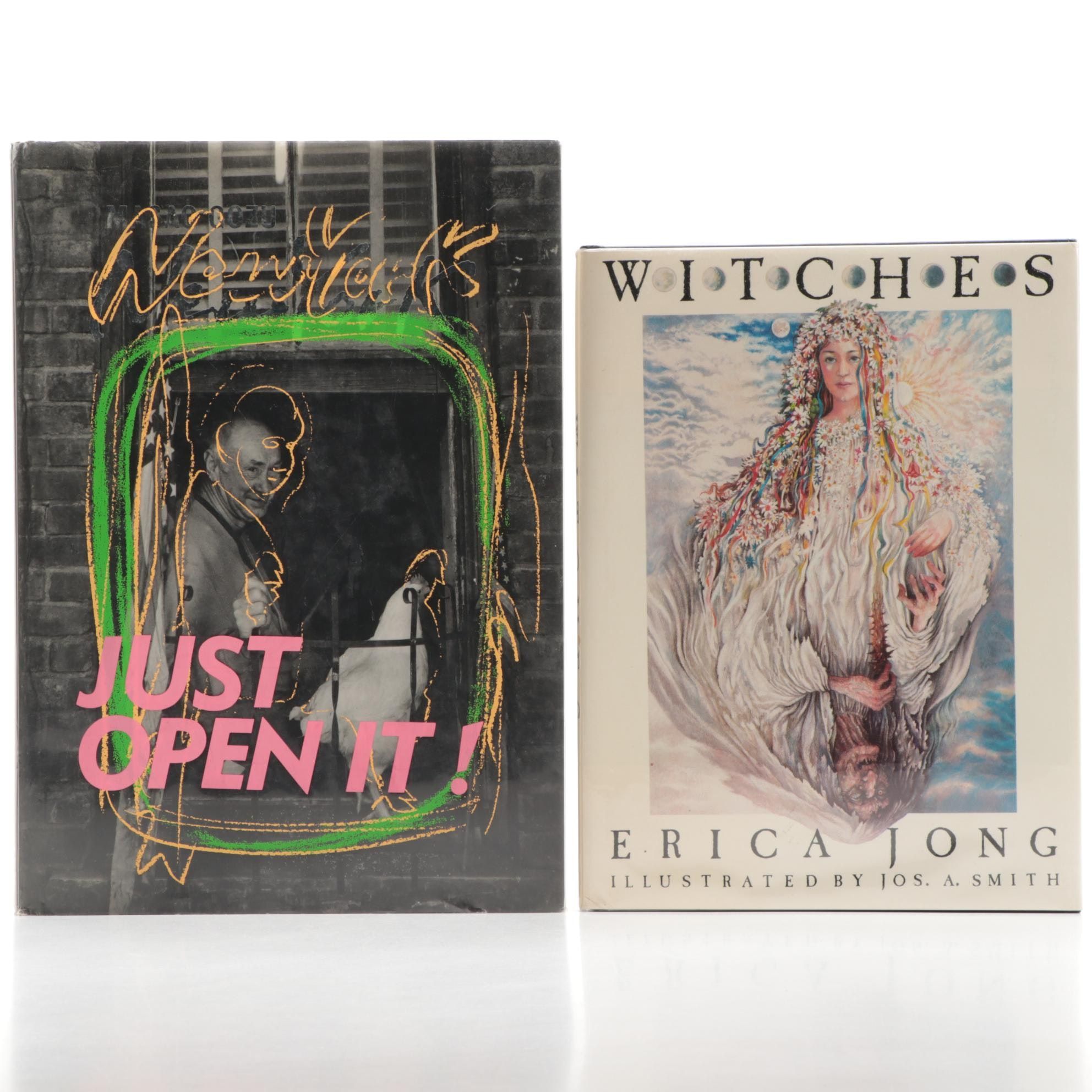 Masao Gozu "Just Open It" and Erica Jong's "Witches" Books
