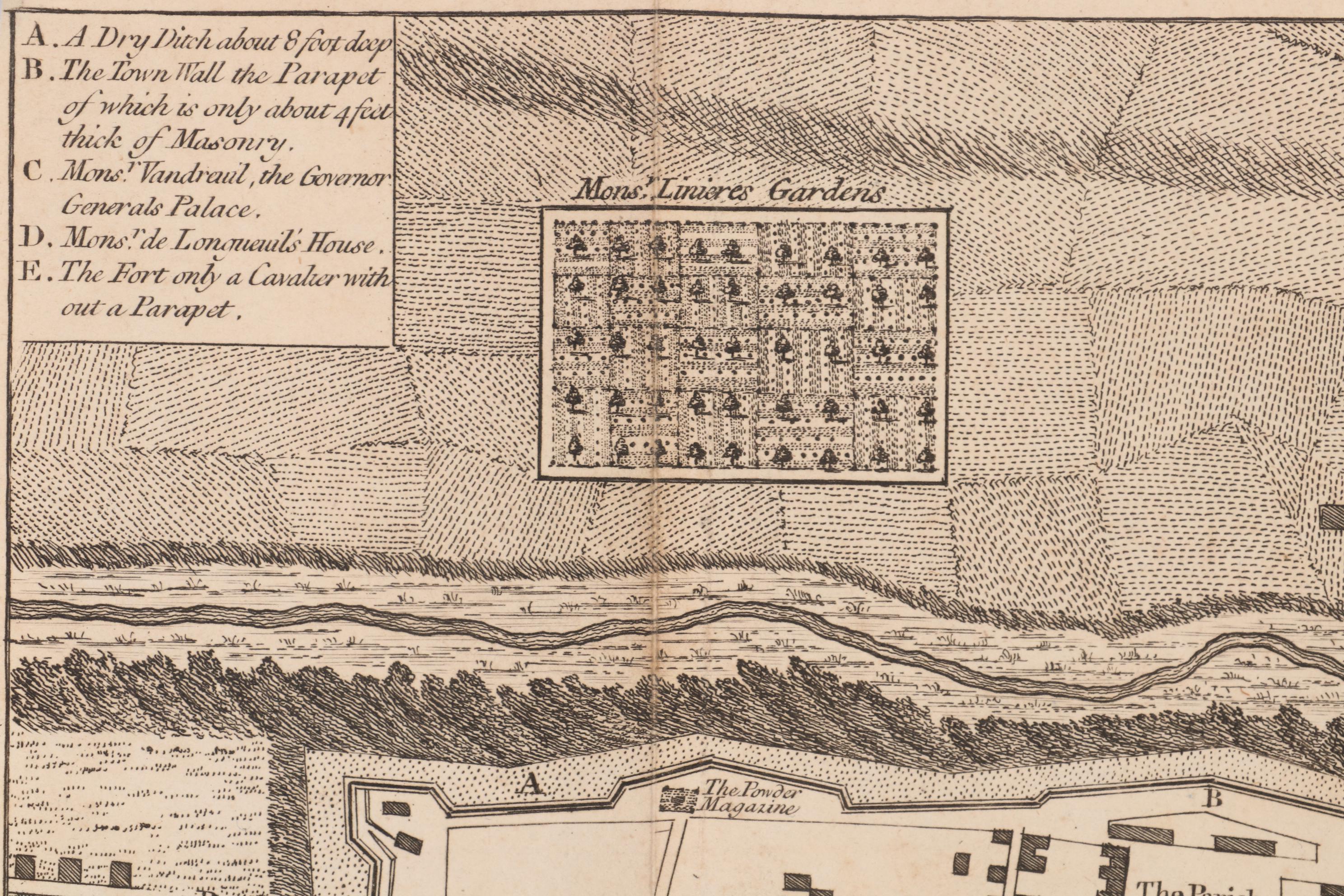 Engraved Map after Thomas Jefferys Plan of Montreal and Ville Marie, 1759