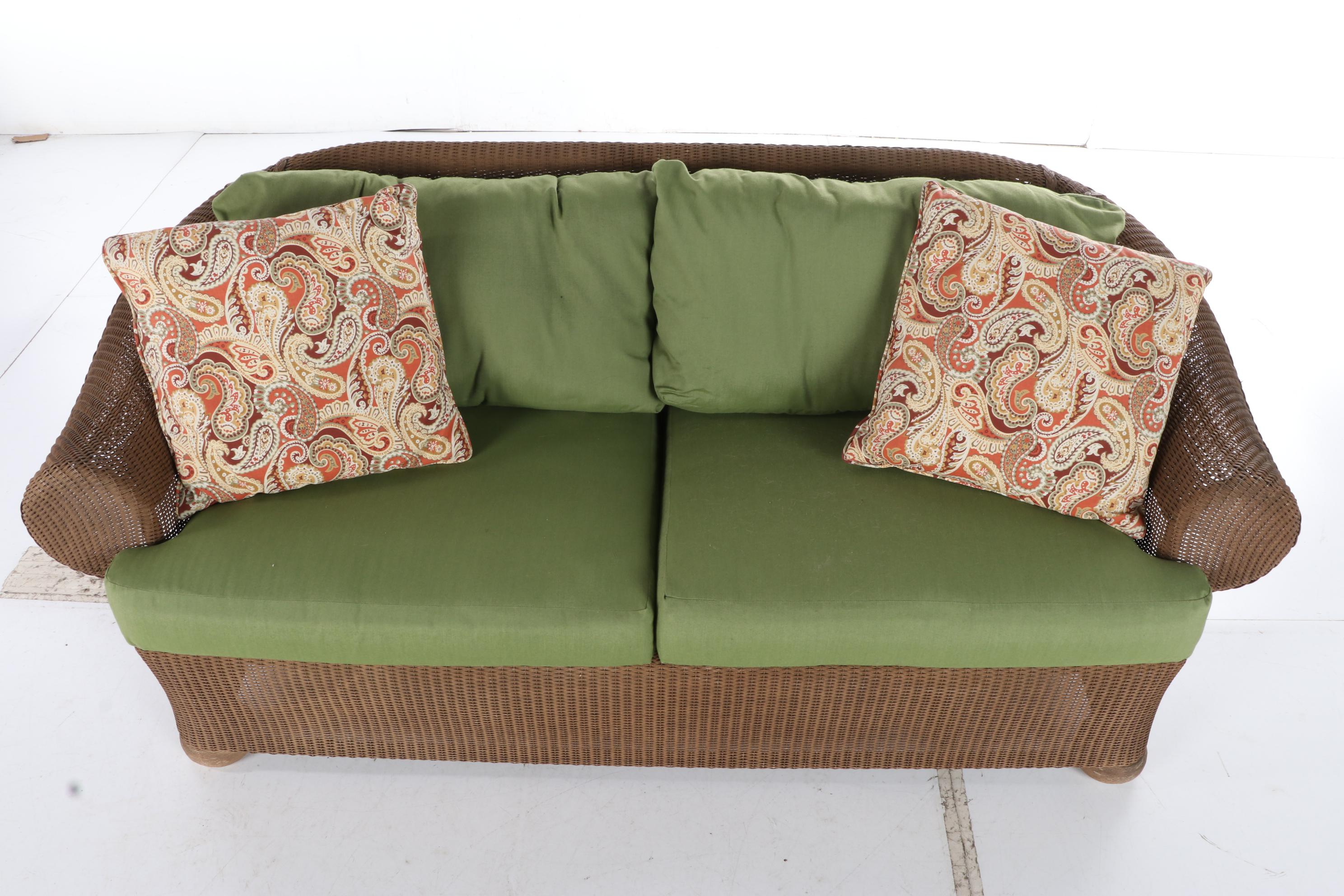 Lloyd Loom by LLoyd Flanders Wicker Wicker Patio Loveseat