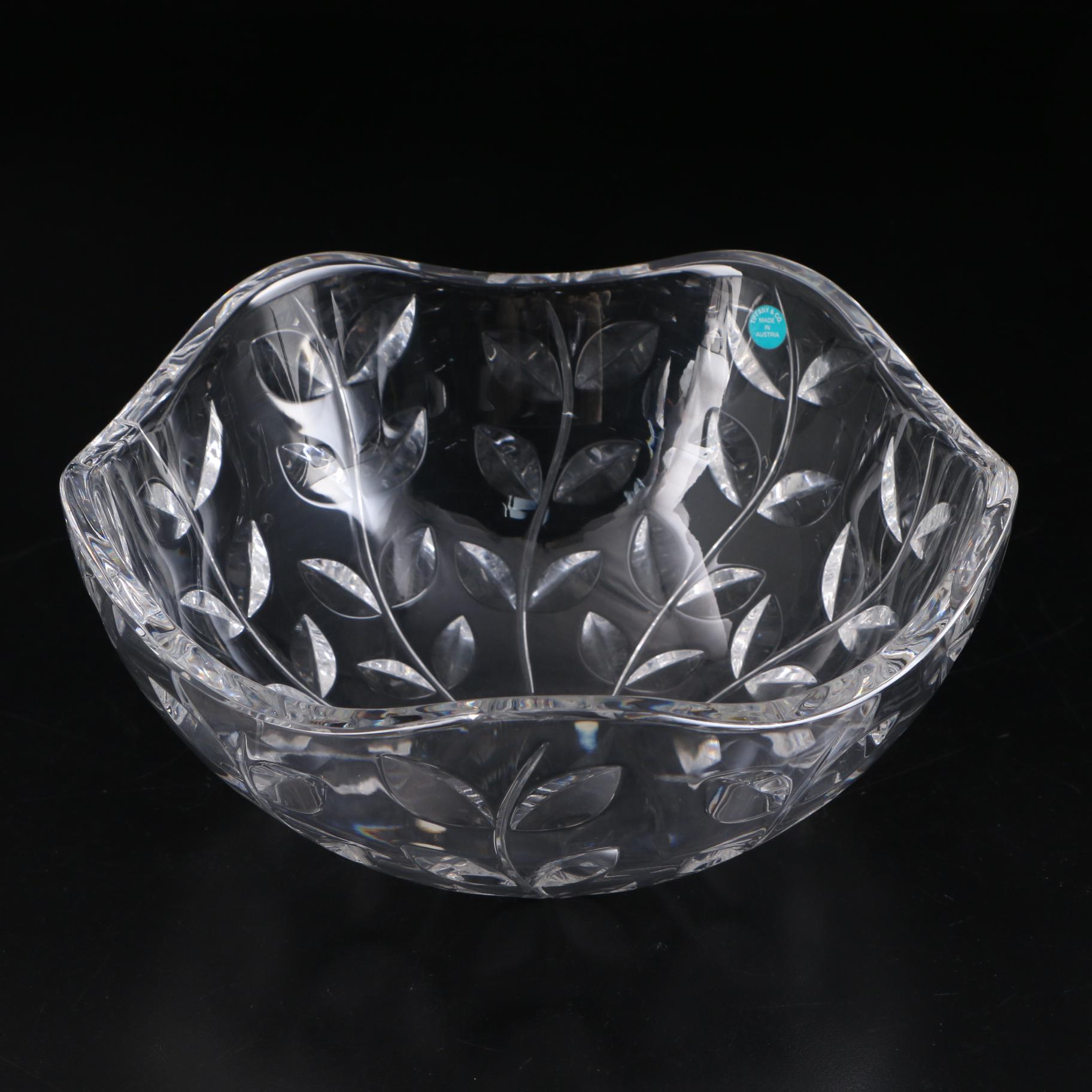 Riedel for Tiffany & Co. Crystal Vining Floral Bowl