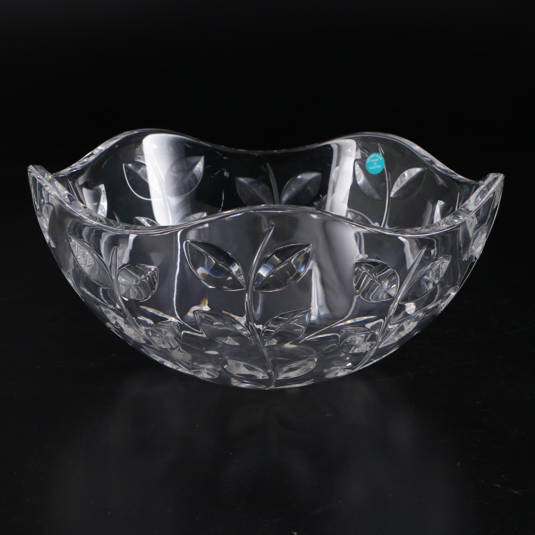 Riedel for Tiffany & Co. Crystal Vining Floral Bowl