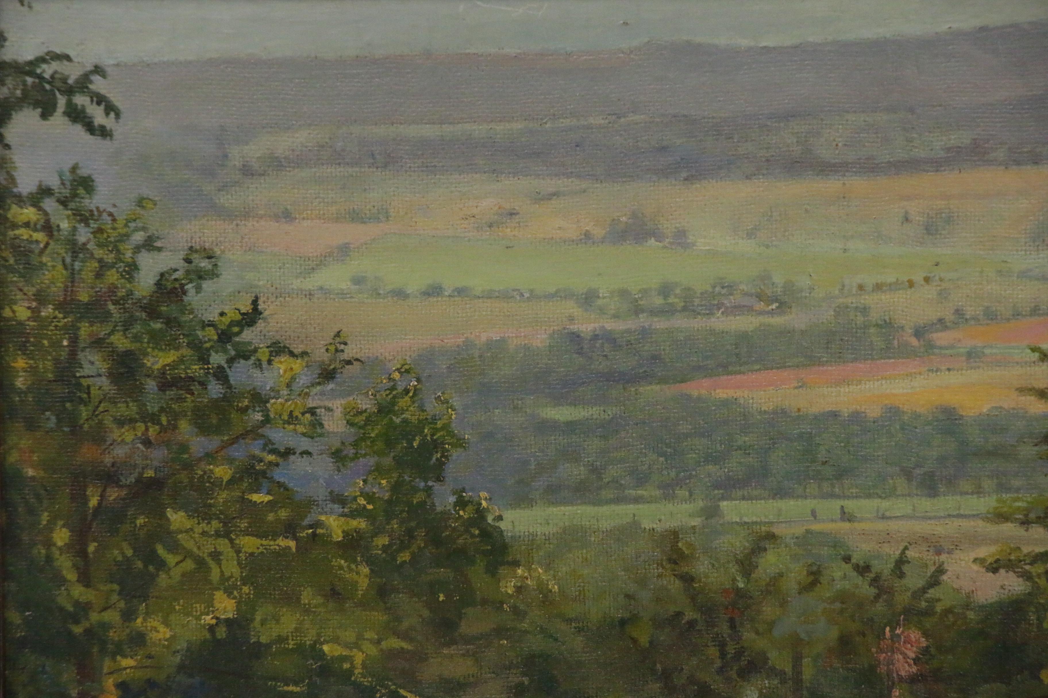 C. H. Davis Landscape Oil Painting