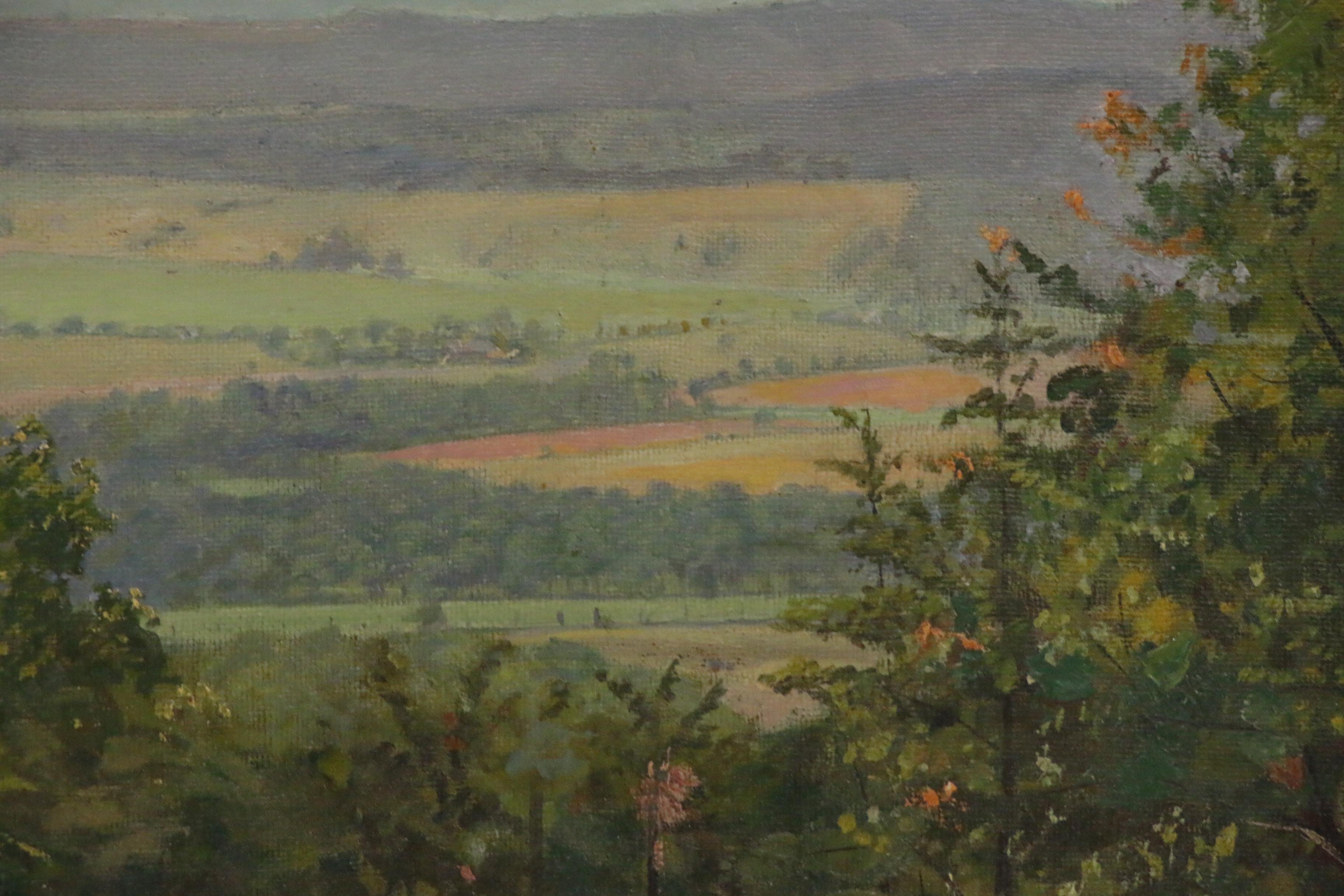 C. H. Davis Landscape Oil Painting