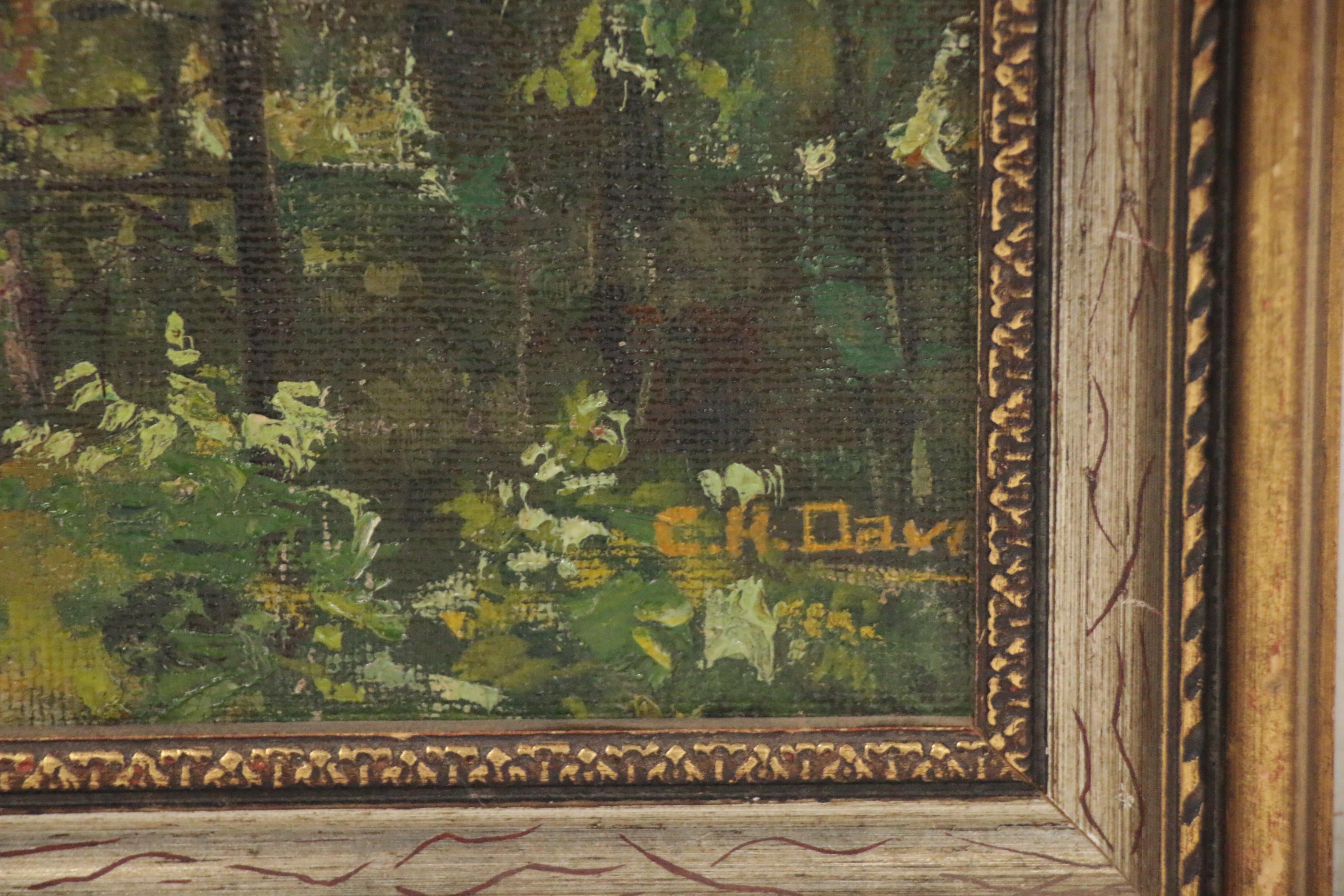 C. H. Davis Landscape Oil Painting