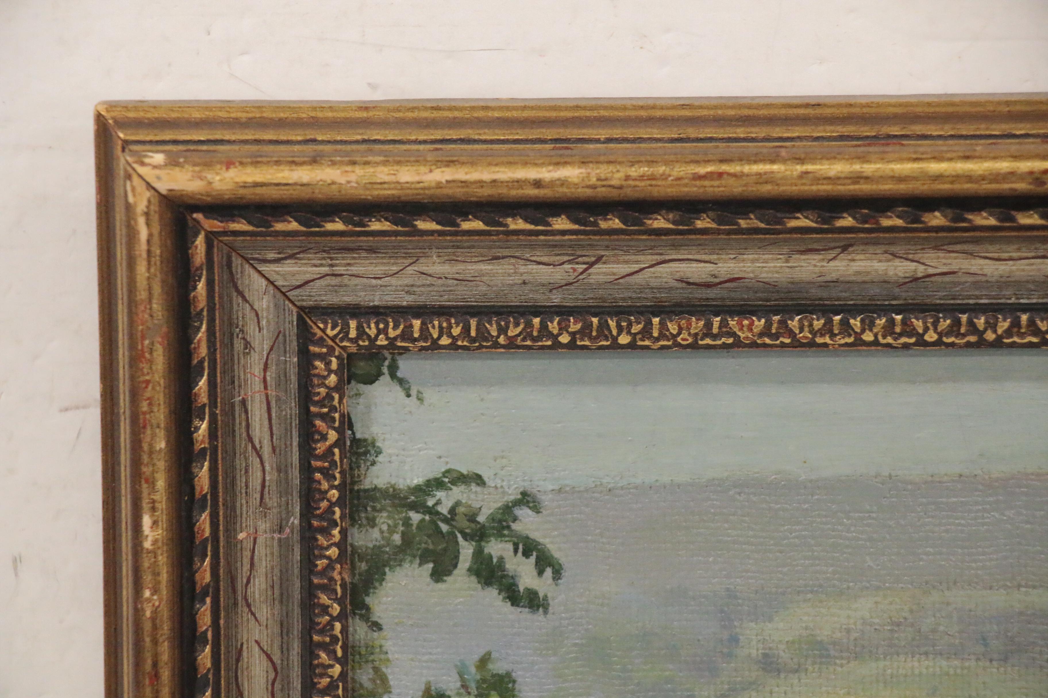 C. H. Davis Landscape Oil Painting