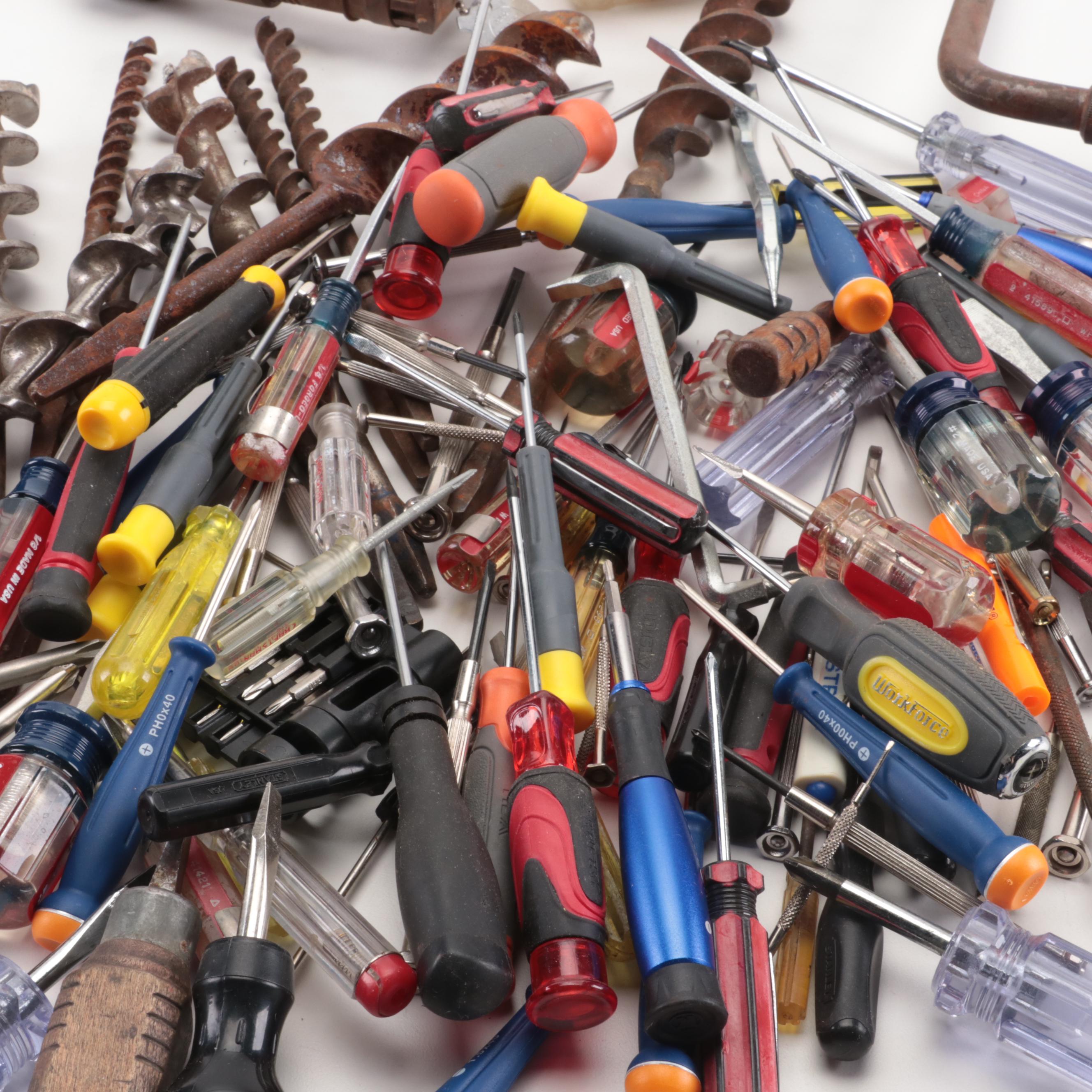 Mini Hobby Screw Drivers, Brace Drill, Drill Bits, and More