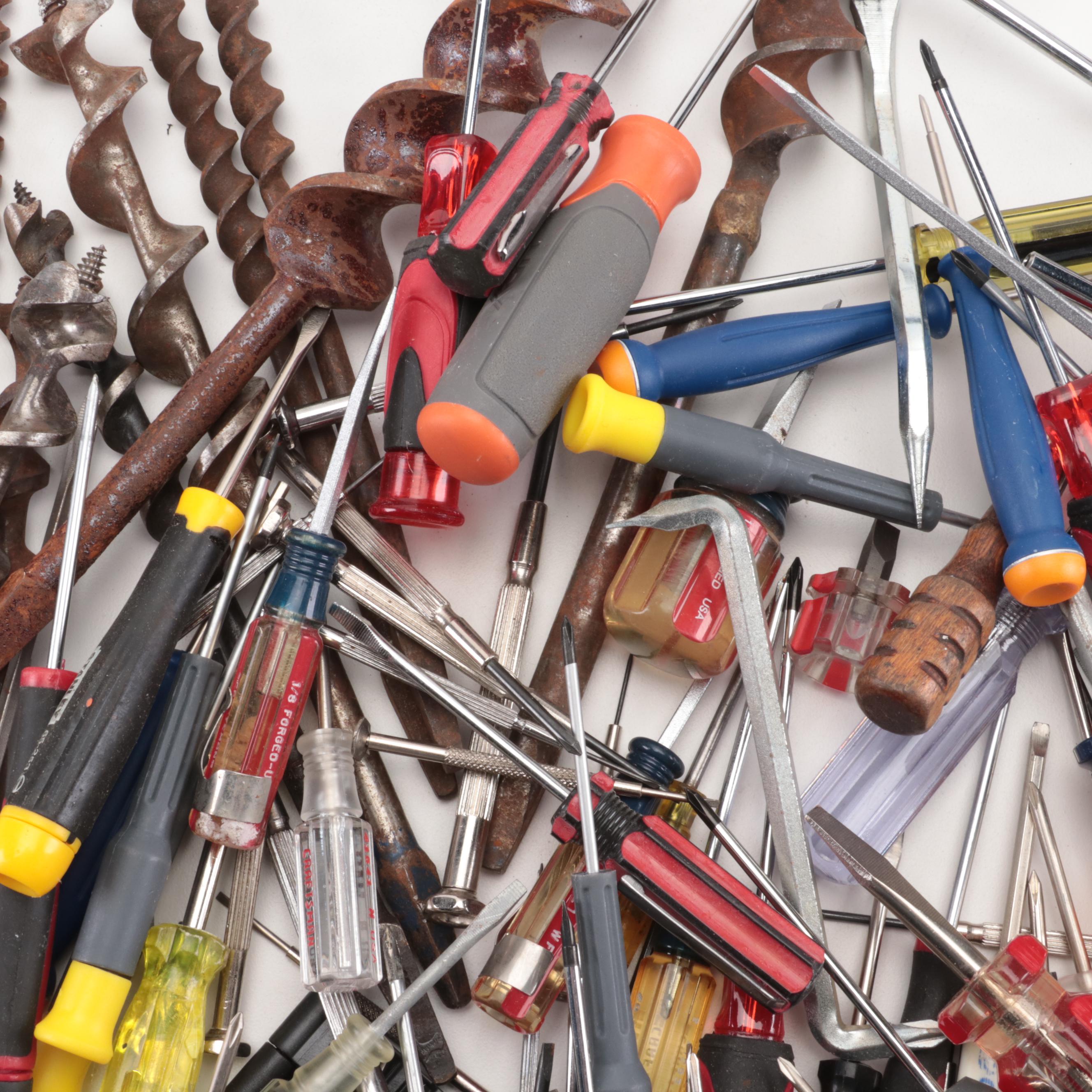 Mini Hobby Screw Drivers, Brace Drill, Drill Bits, and More