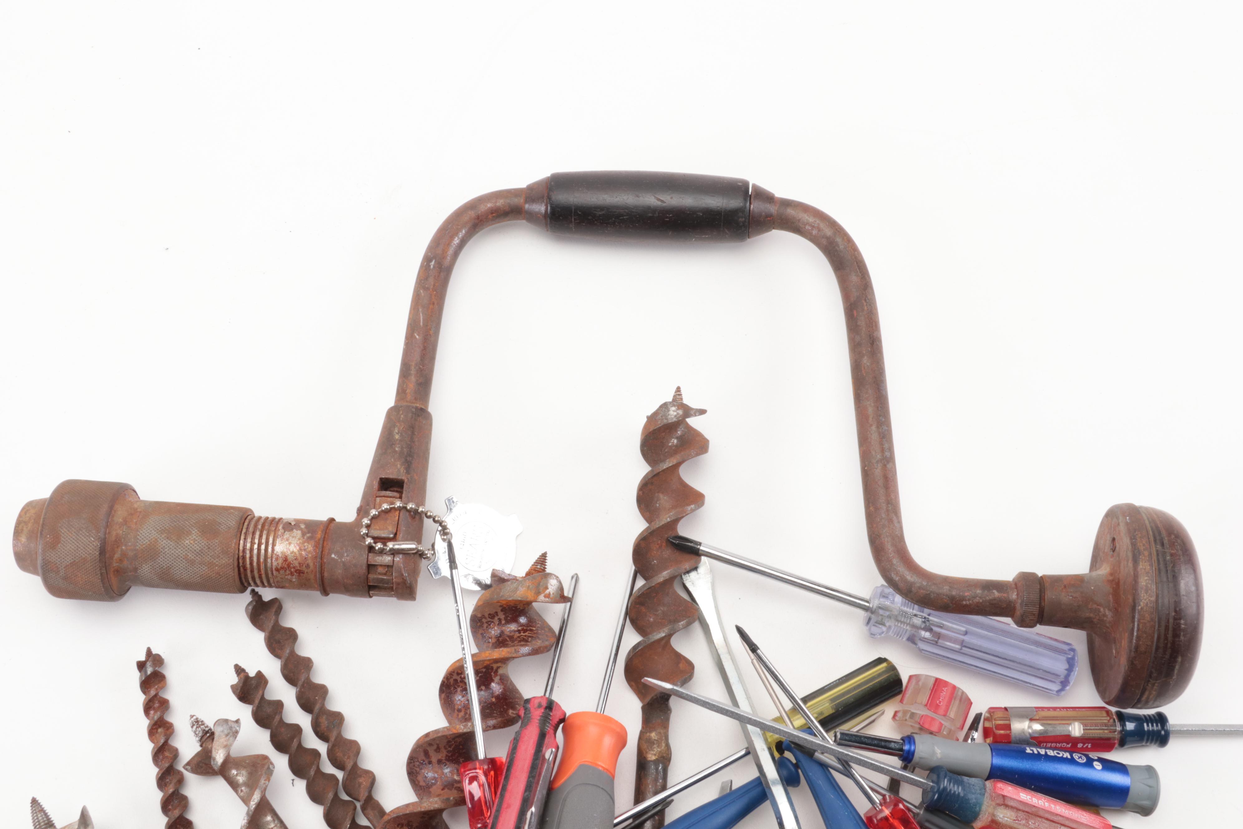 Mini Hobby Screw Drivers, Brace Drill, Drill Bits, and More