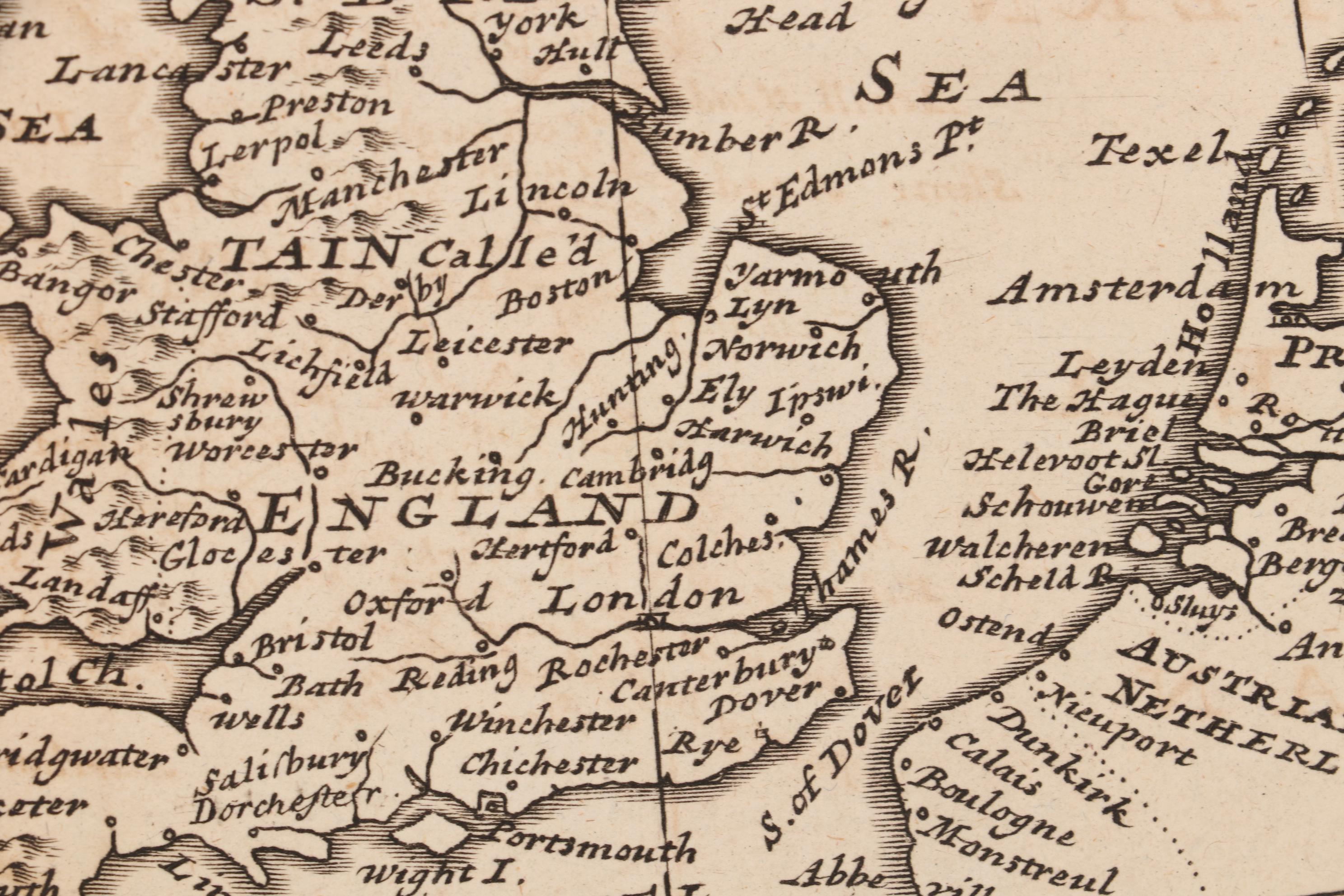 Herman Moll Engraved Map of Great Britain and Ireland, circa 1729