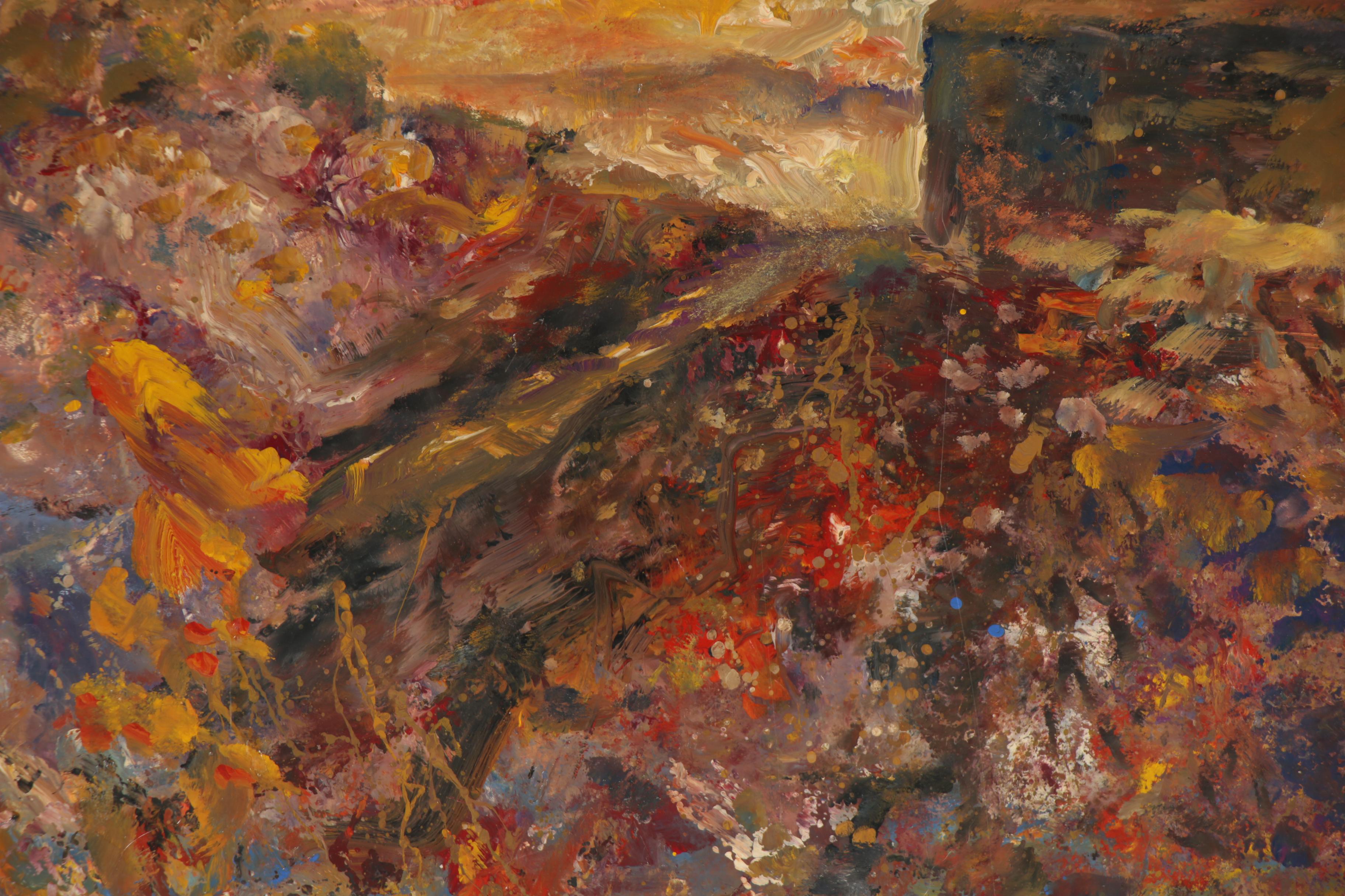 John Schweikhard Oil Painting "Skywatch," Late 20th Century