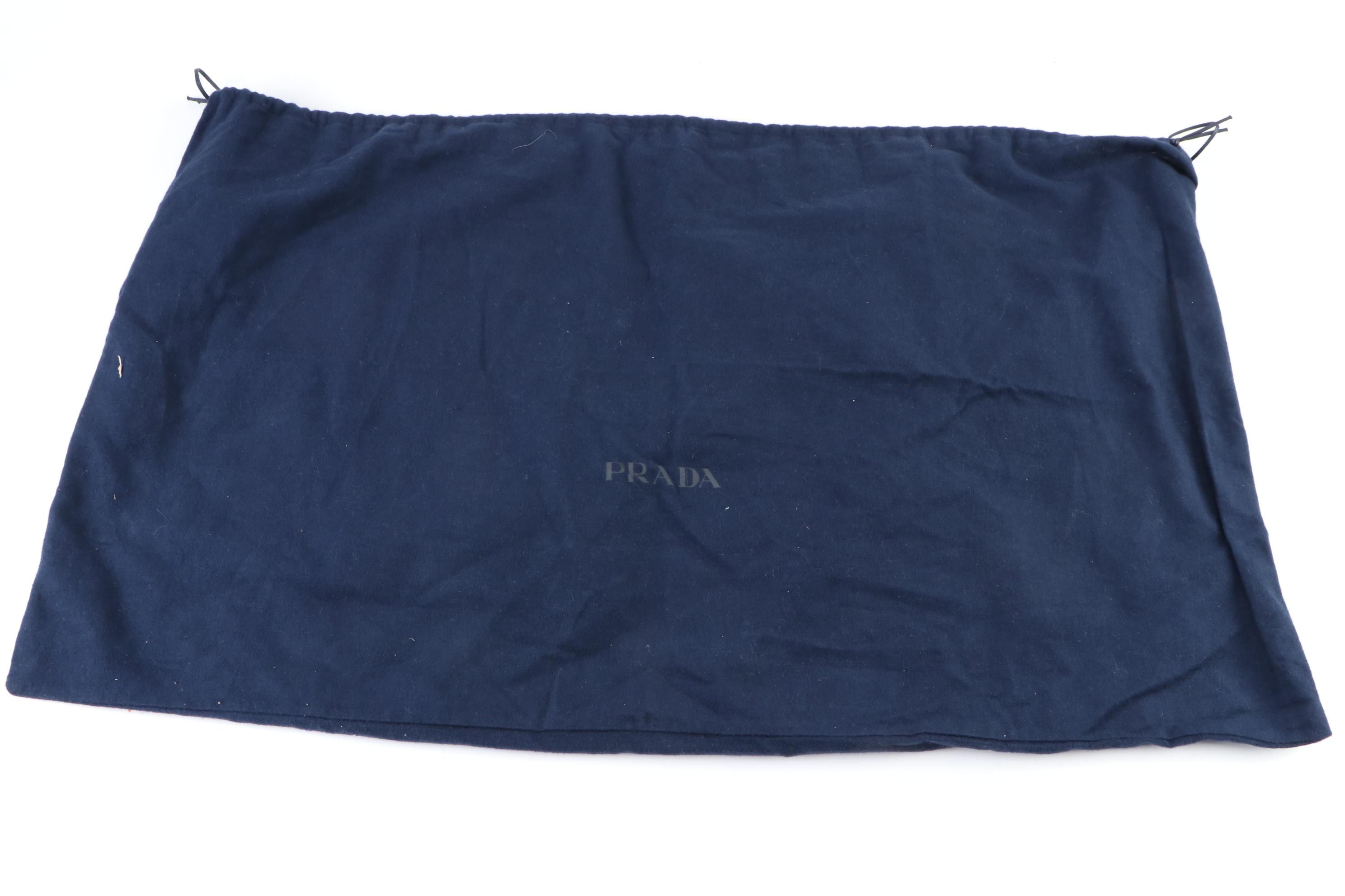 Prada Large Travel Bag in Black Nylon with Grosgrain Canvas Handles