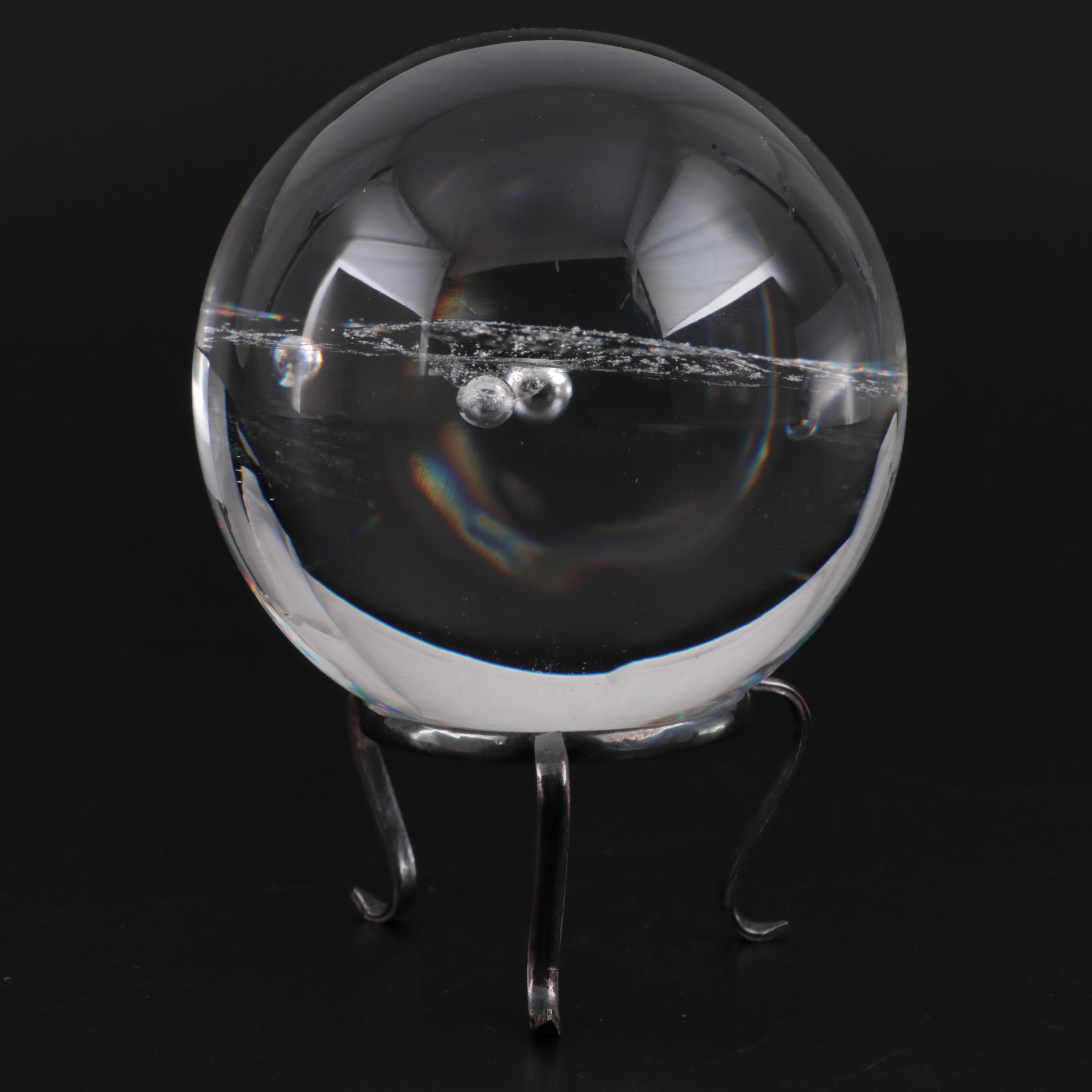 Steuben "Galaxy" Art Glass Globe Designed by Donald Pollard, Late 20th Century