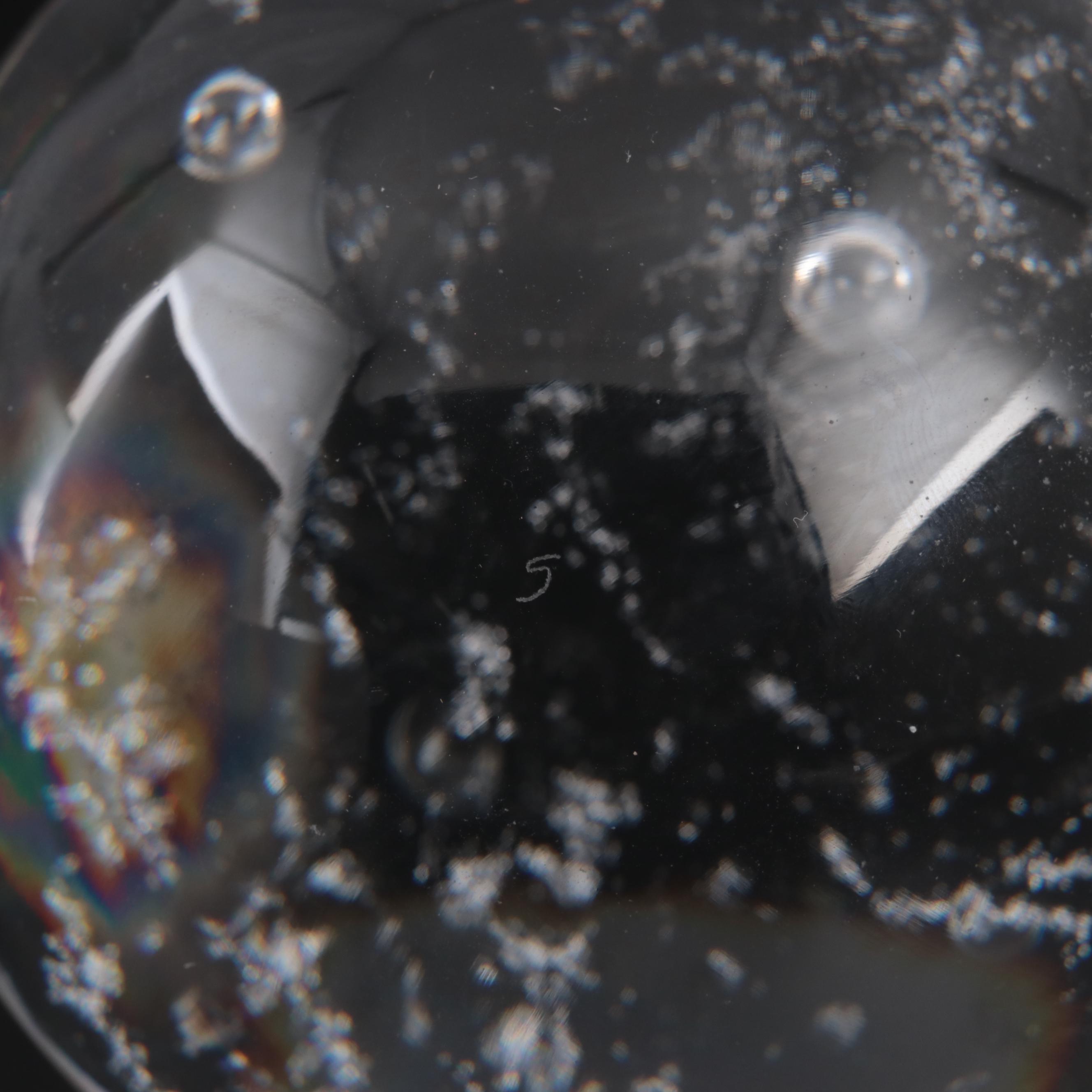 Steuben "Galaxy" Art Glass Globe Designed by Donald Pollard, Late 20th Century