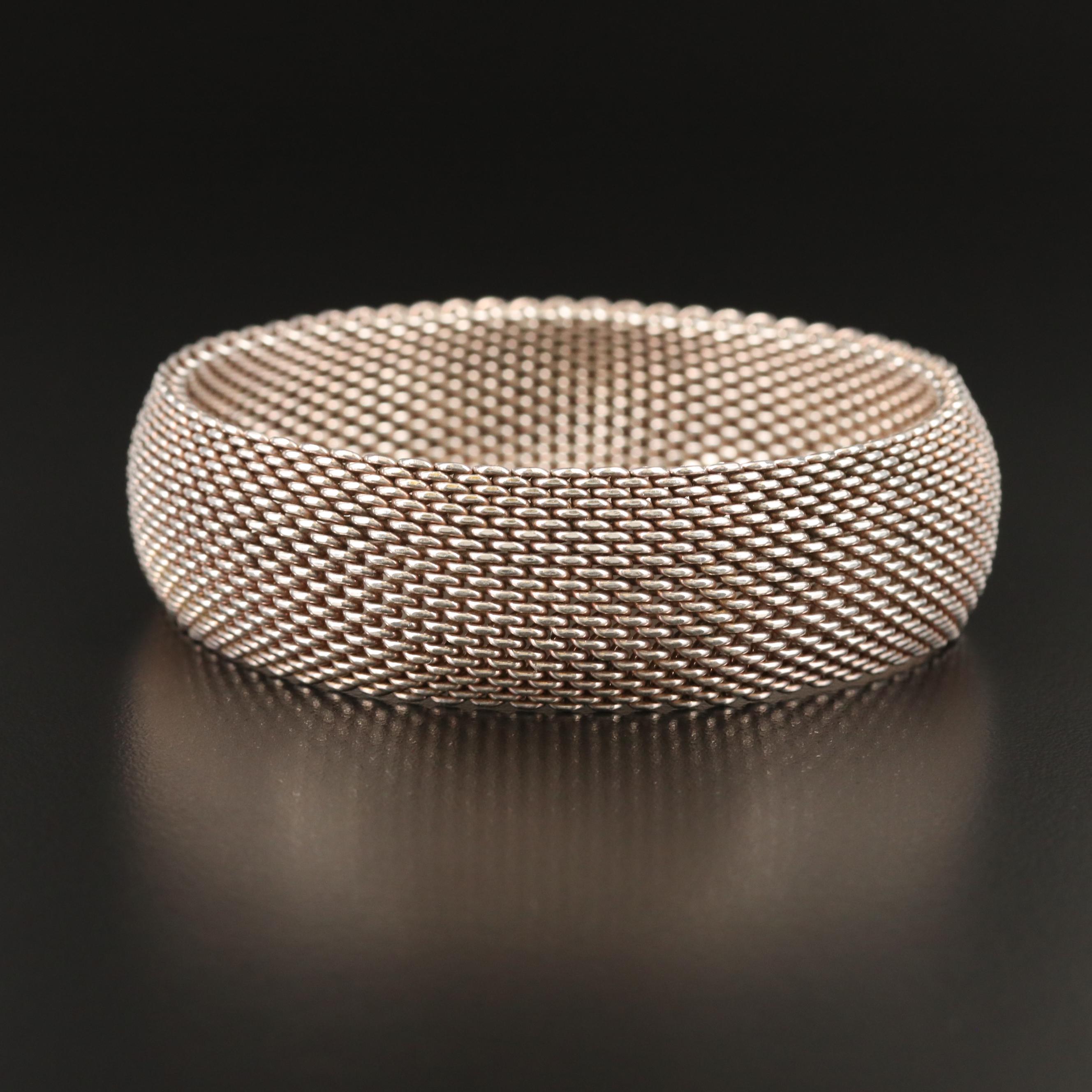 Sterling Silver Mesh Chain Bracelet