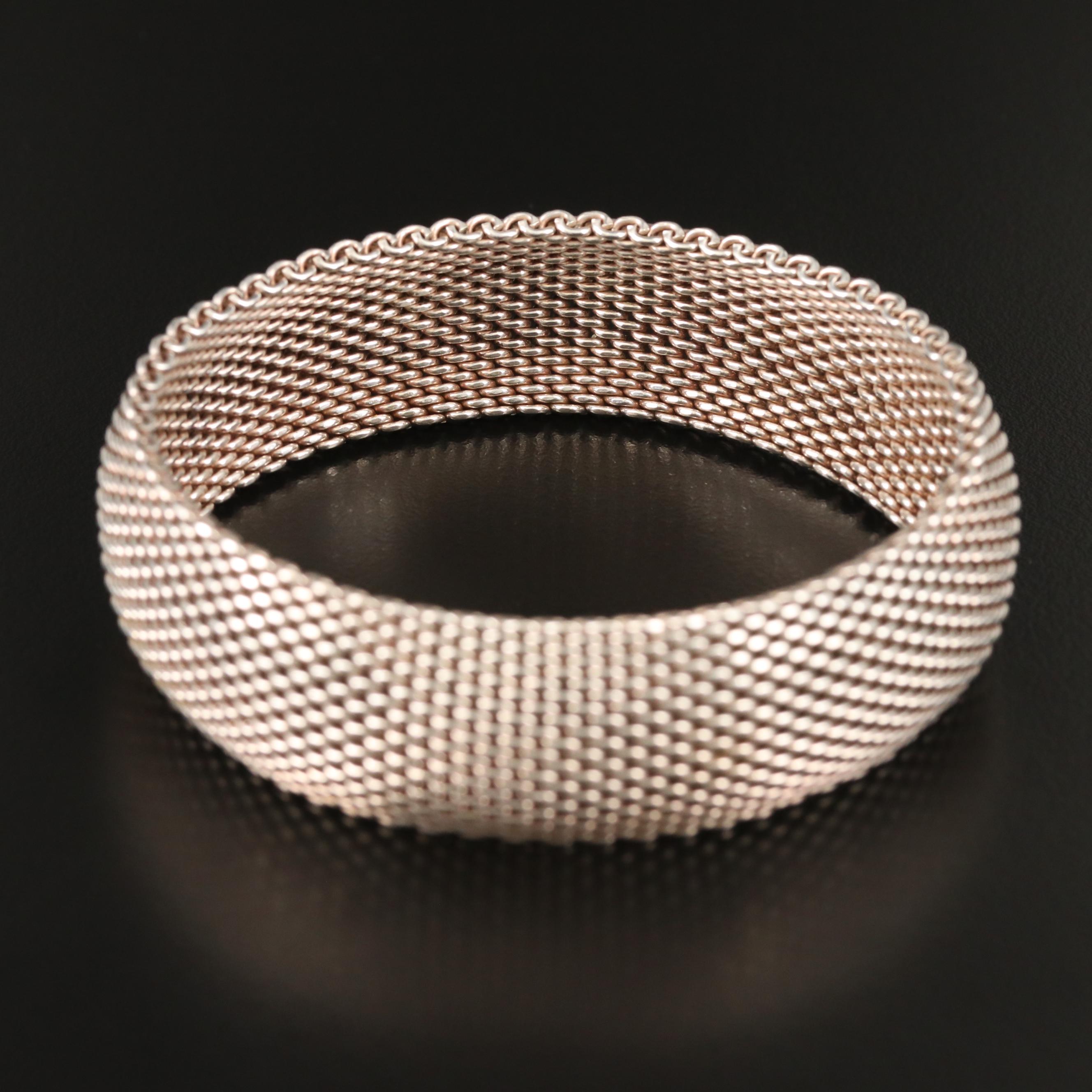 Sterling Silver Mesh Chain Bracelet