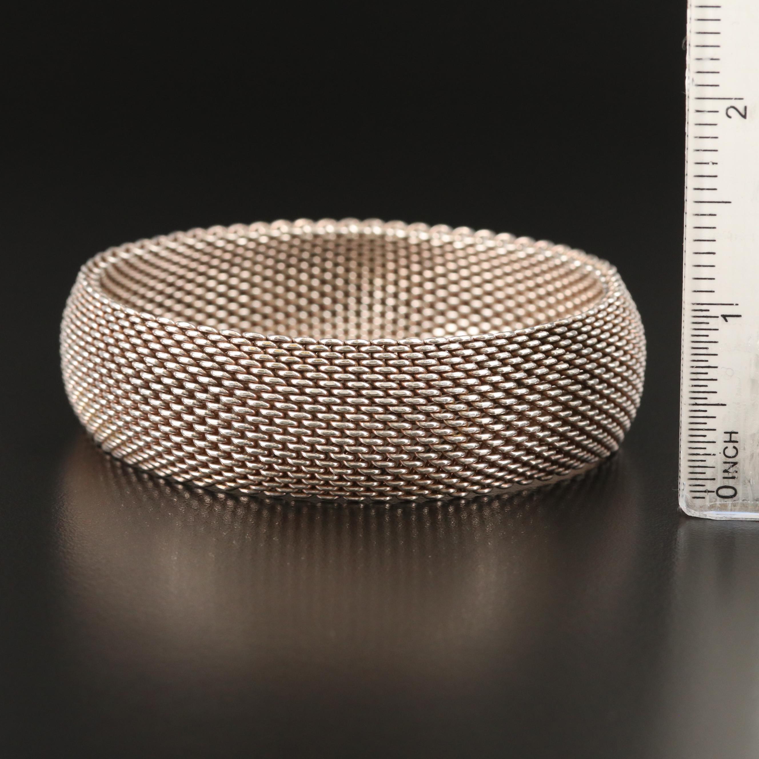 Sterling Silver Mesh Chain Bracelet