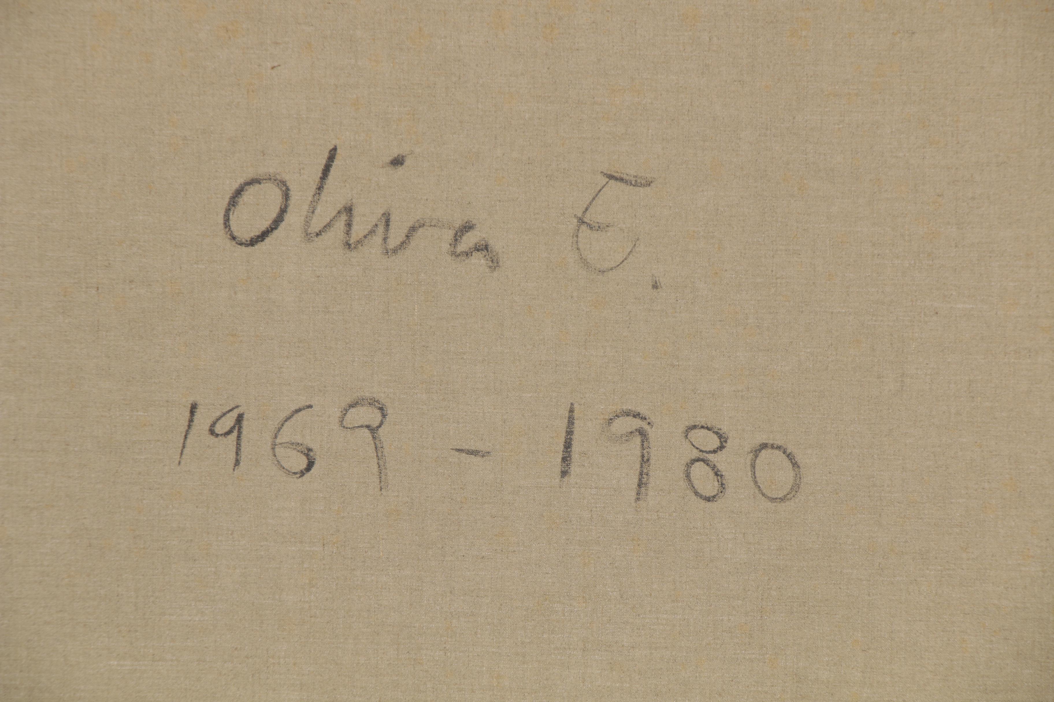 Eduardo Oliva Cubist Acrylic Painting "Musico/Cubista," 1969 - 1980