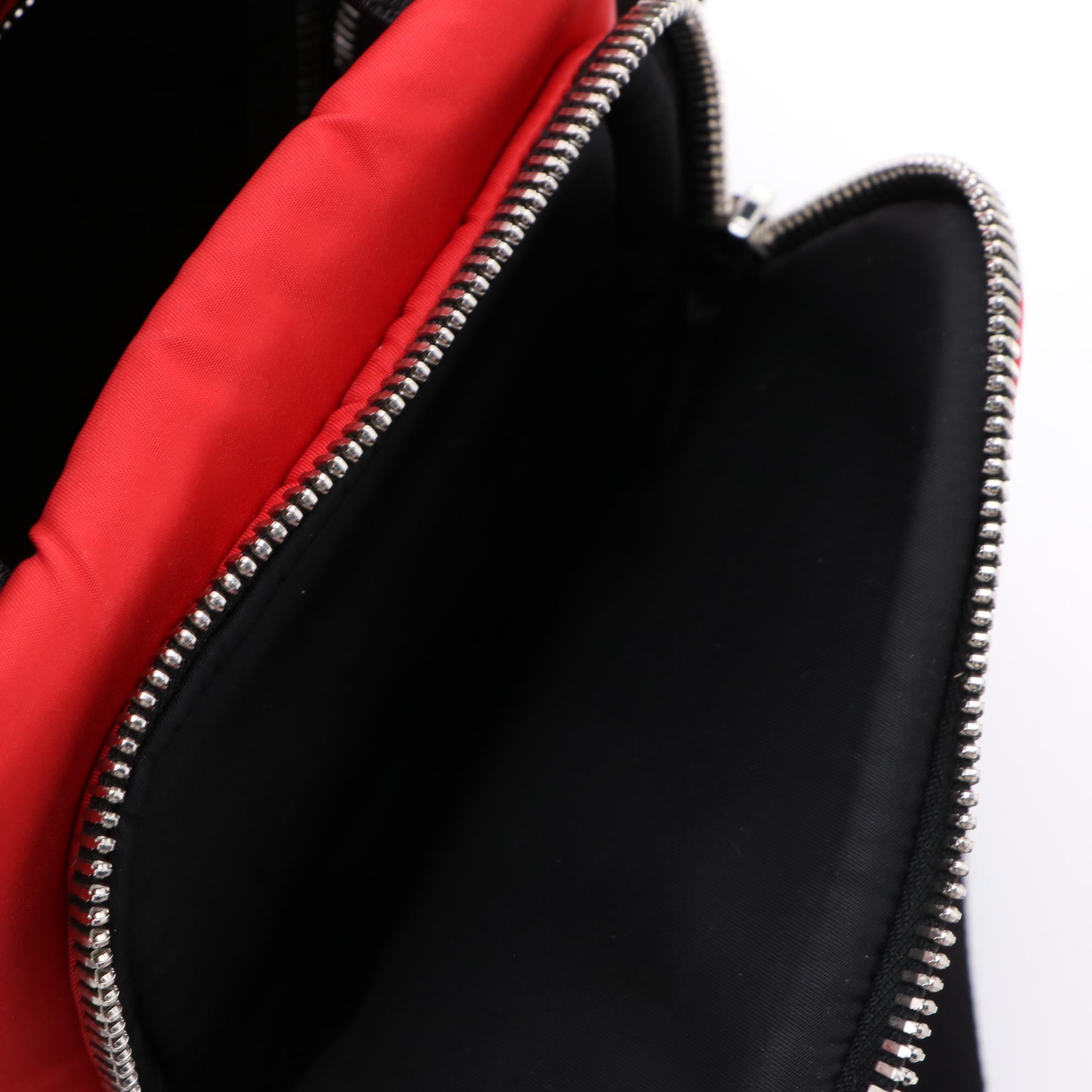 Prada Padded Red Nylon Cargo Tote with Crossbody Strap